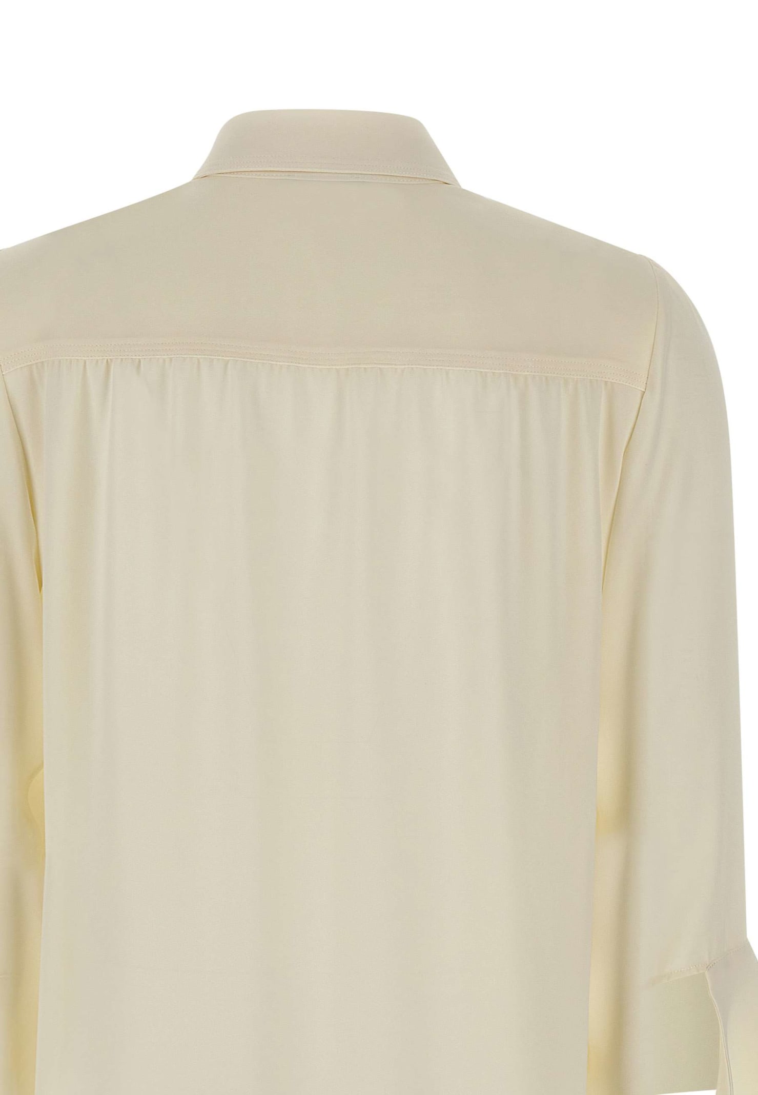Shop Liu •jo Crepe Shirt In White