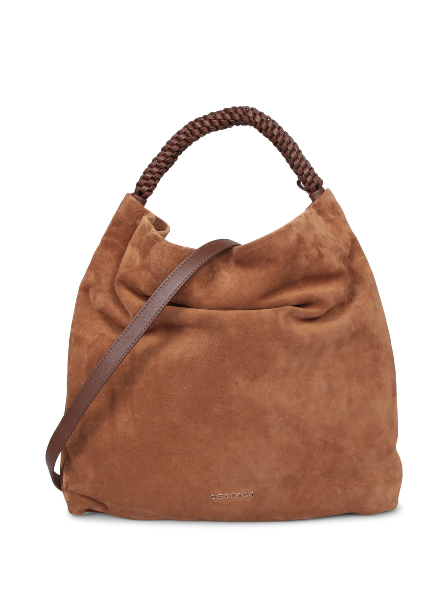 Todo Suede Leather Bag In Tan