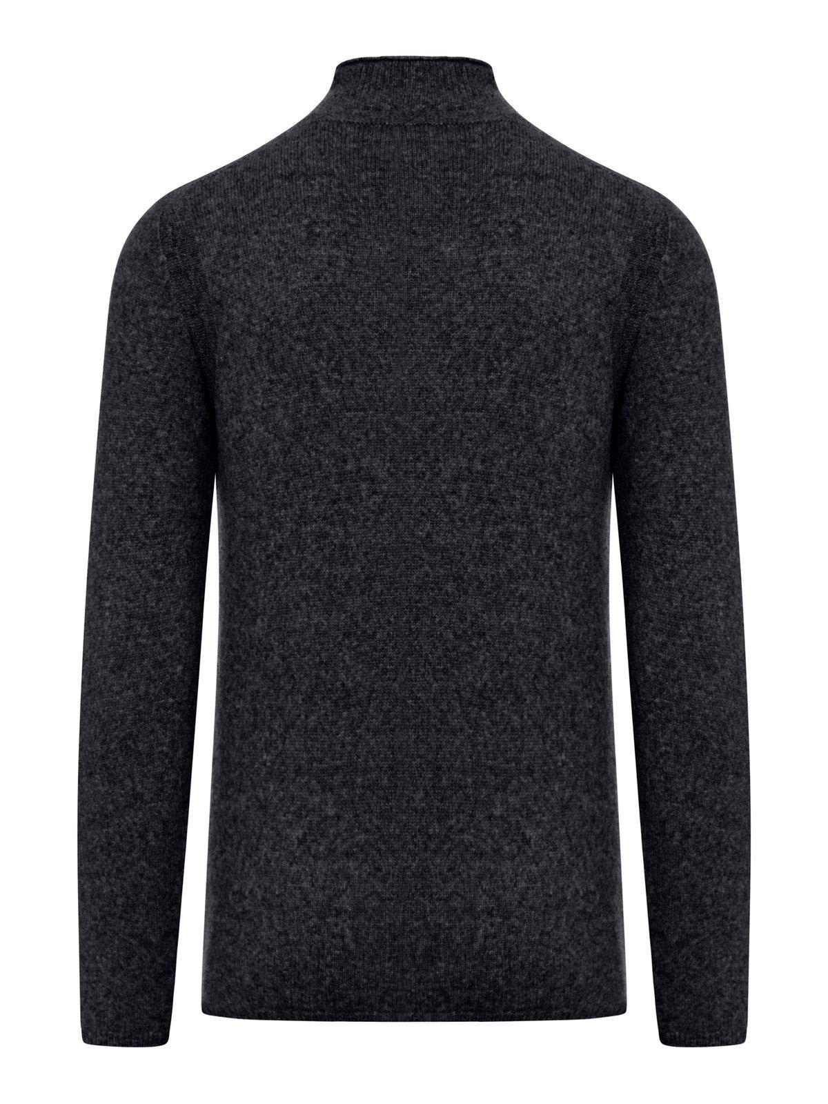 Shop Roberto Collina High-neck Knitted Jumper In Black