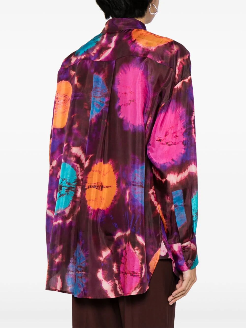 Shop Zimmermann Camicia In Seta Tie Dye In Tdmu Multic
