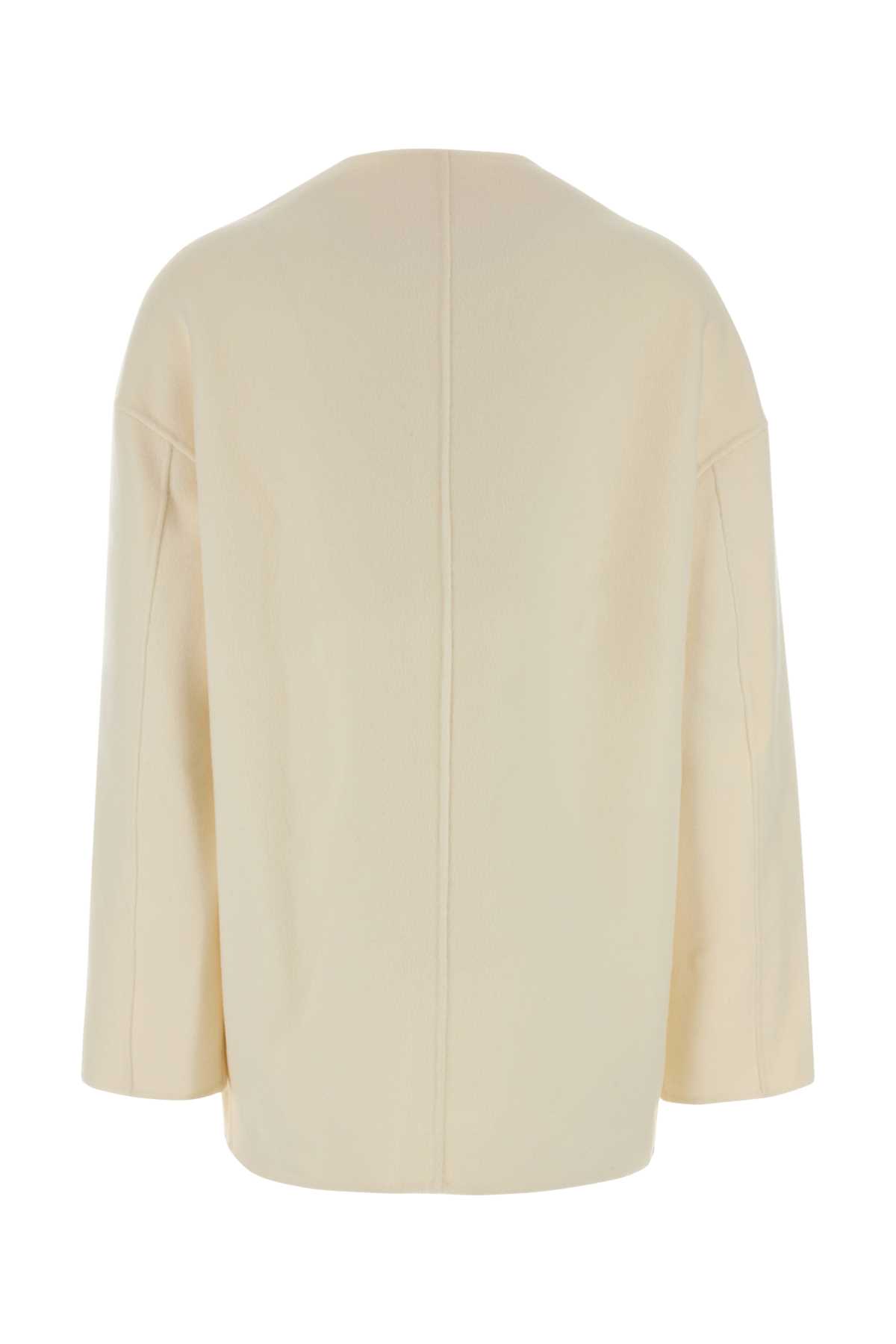 Loulou Studio Ivory Flannel Dunne Jacket In Yellow