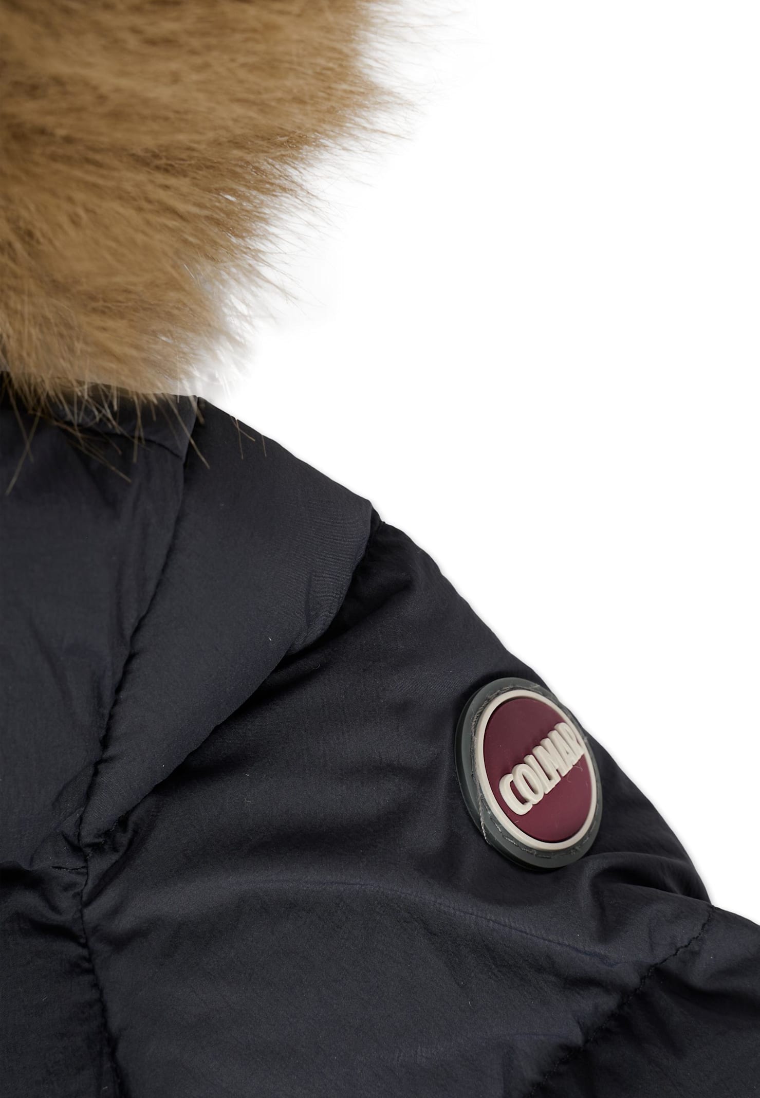 Colmar Black Down Jacket For Babykids With Logo In Black