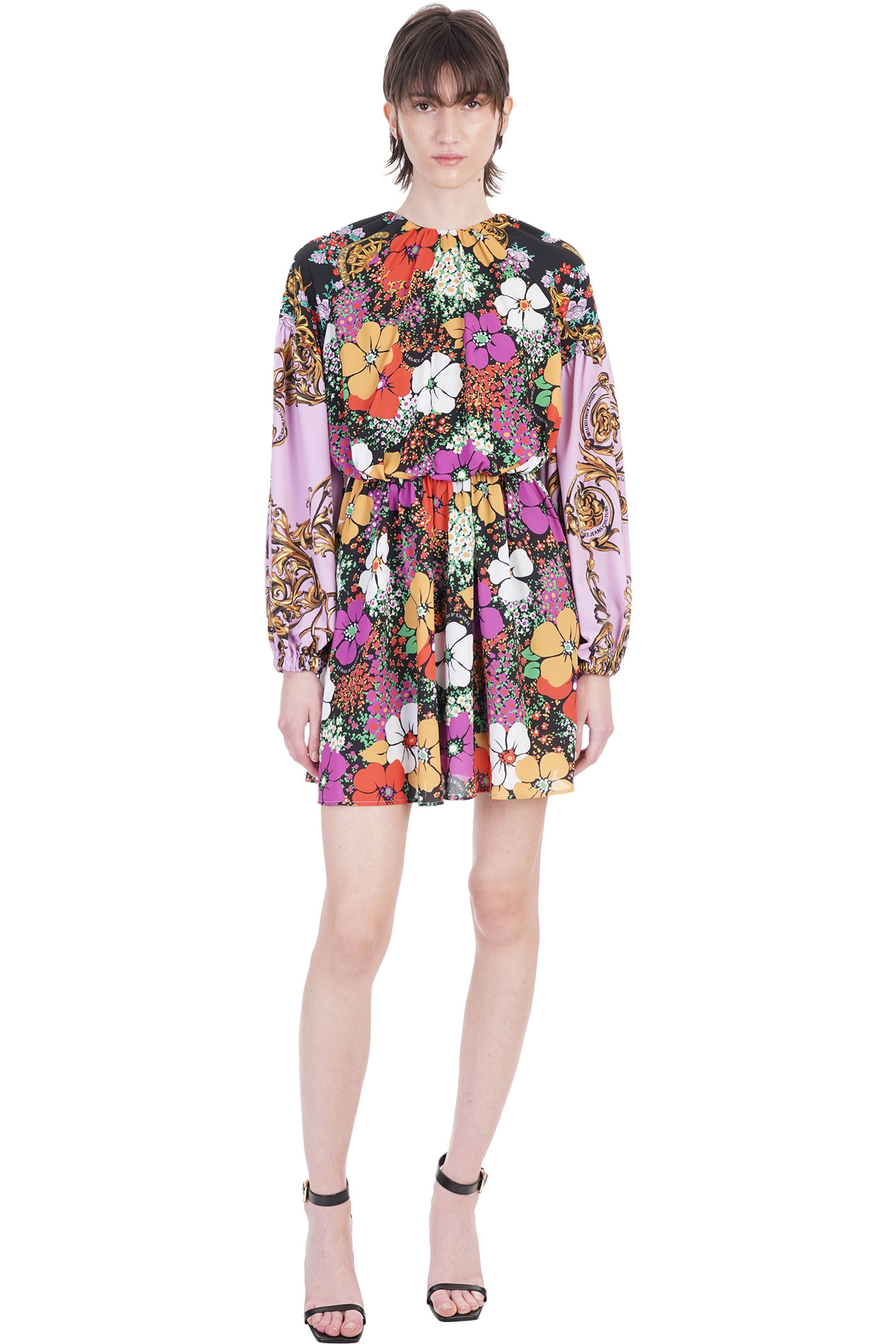 Versace Jeans Couture Dress In Multicolor Polyester
