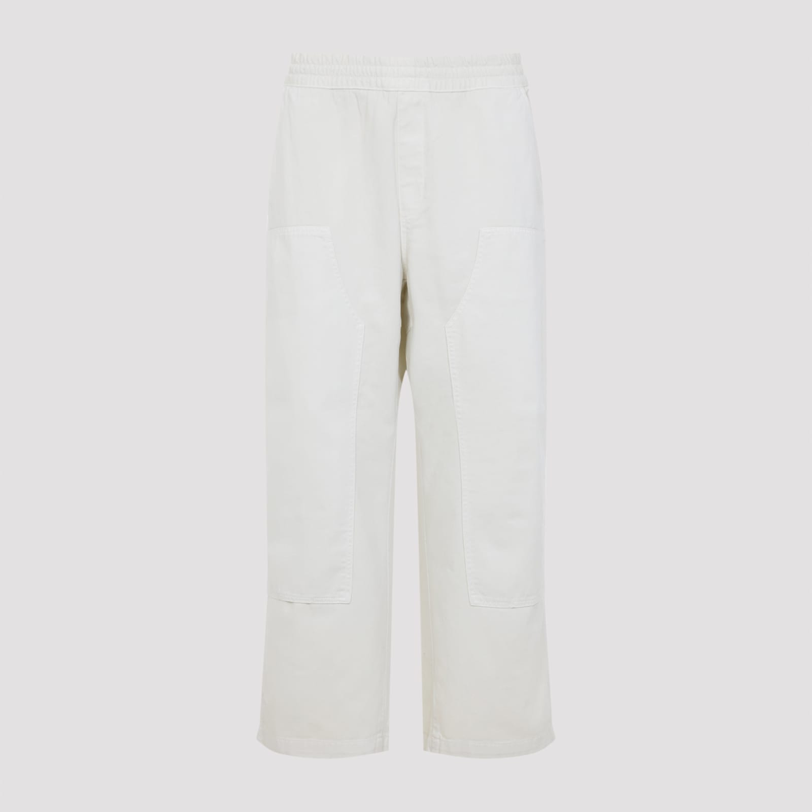Carhartt Wide Leg Cropped Trousers Pockets In White