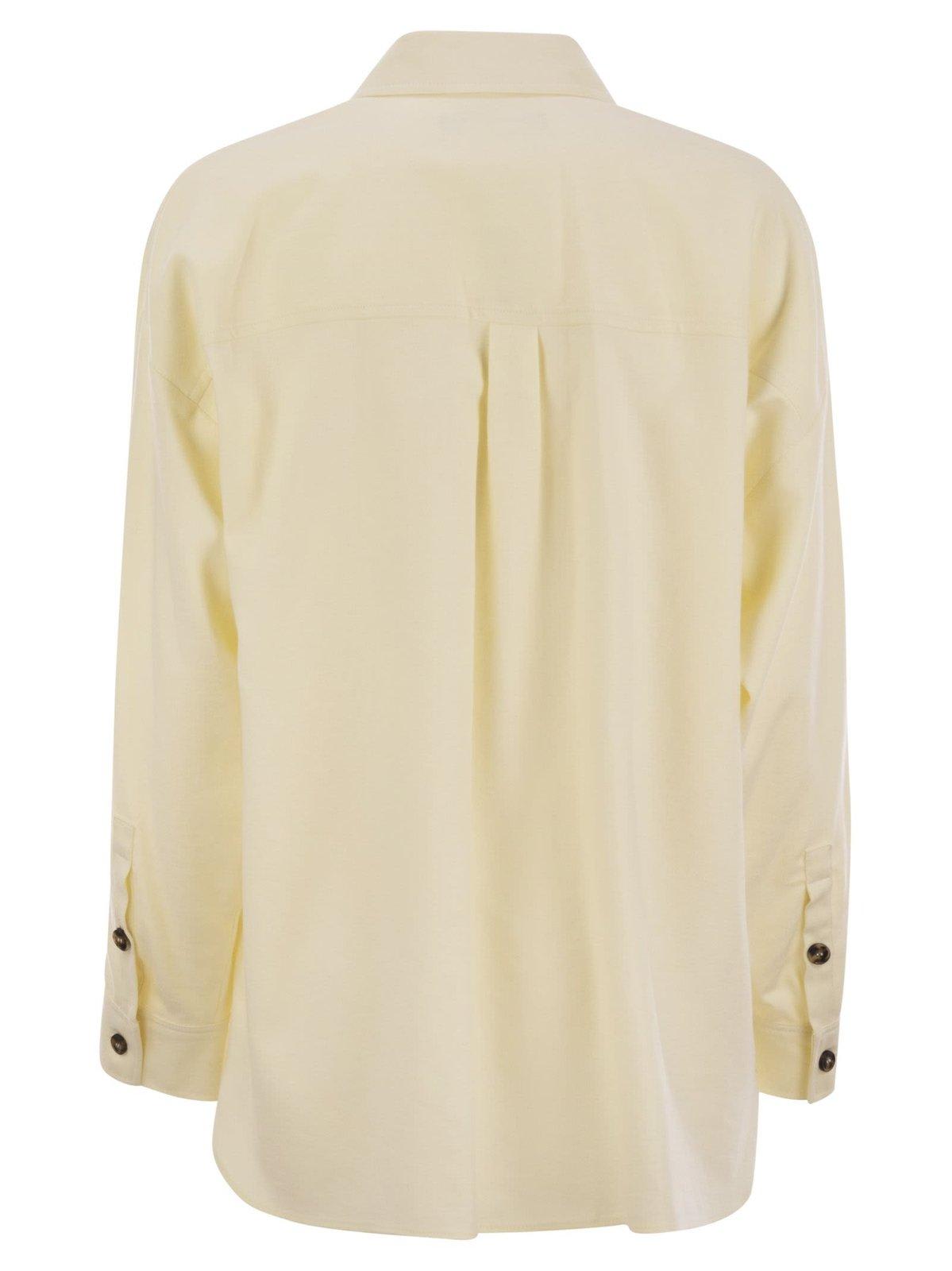 Weekend Max Mara Woman Shirt Ivory Size 10 Cotton In Ecru