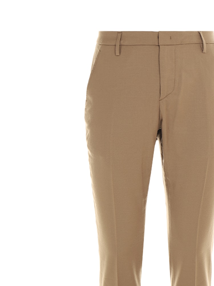 Shop Dondup Gaubert Mid-rise Slim-fit Trousers In Cammello