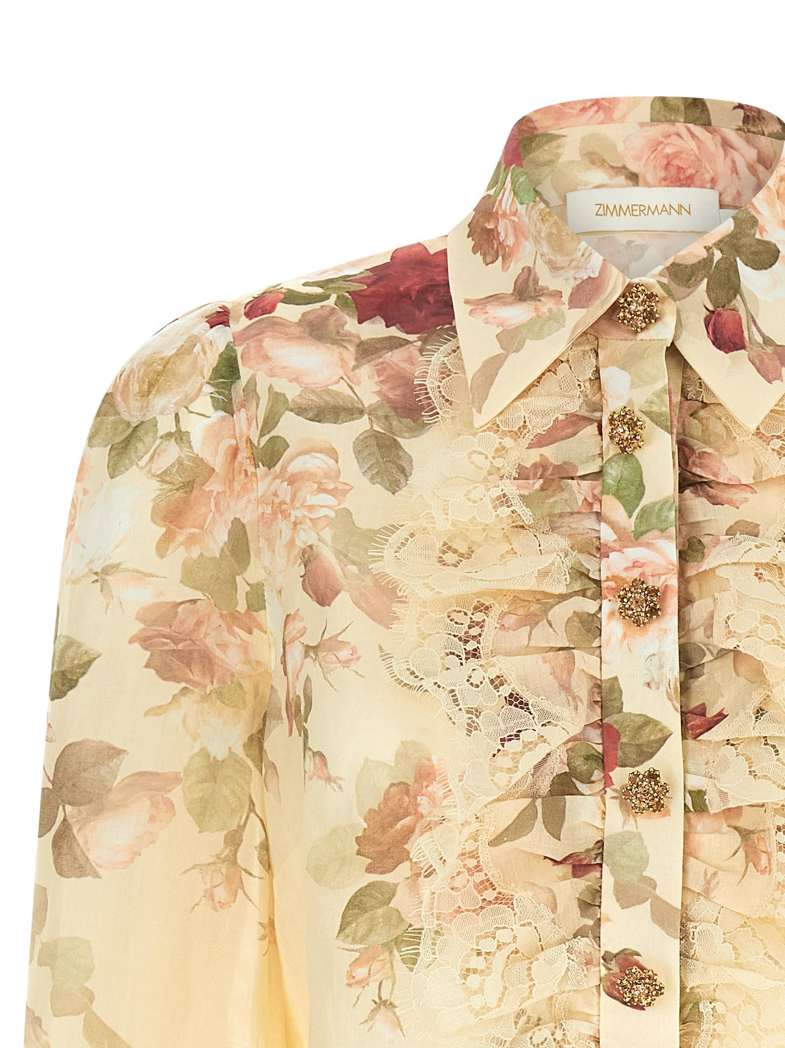 Zimmermann Hypnotic Tux Shirt And Blouse Pink In Multi