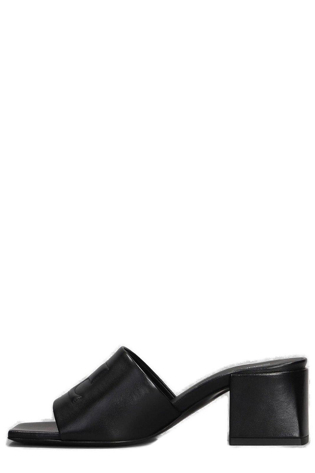 Shop Courrèges Shadow Open-toe Mules In Black