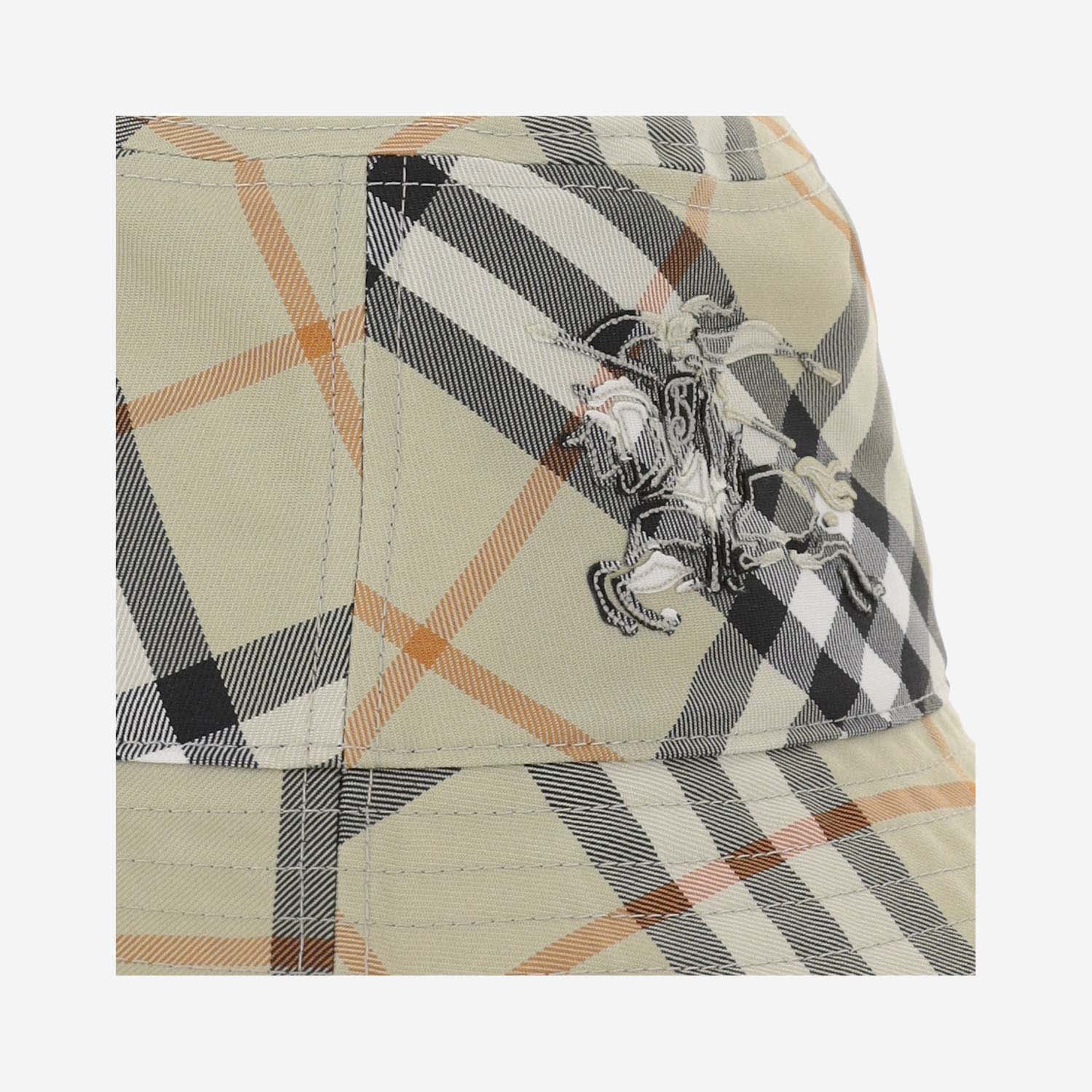 Shop Burberry Bucket Hat With Vintage Check Pattern In Red