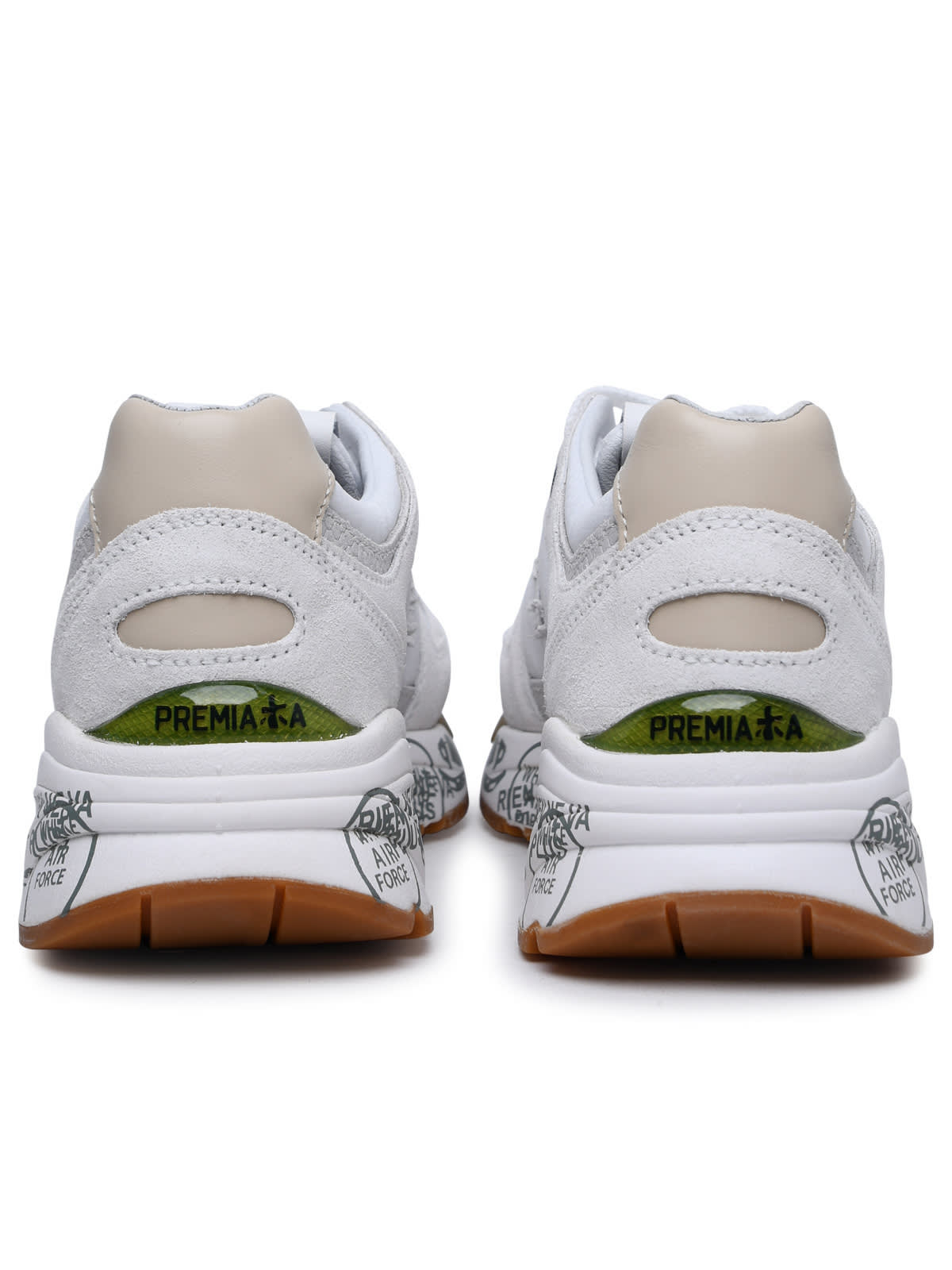 Shop Premiata White Suede Blend Mazed Sneakers