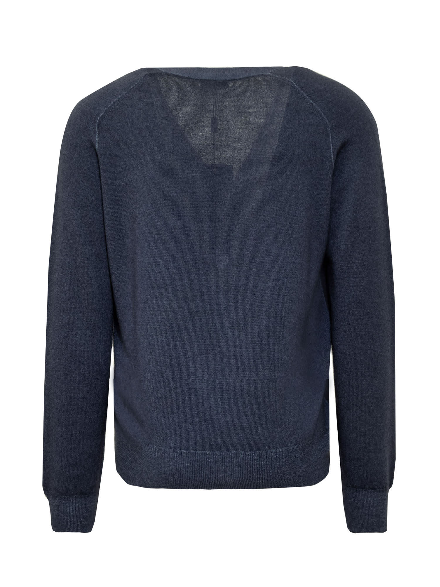 Shop Etro Wool Pegaso Cardigan In Blu Scurissimo 1