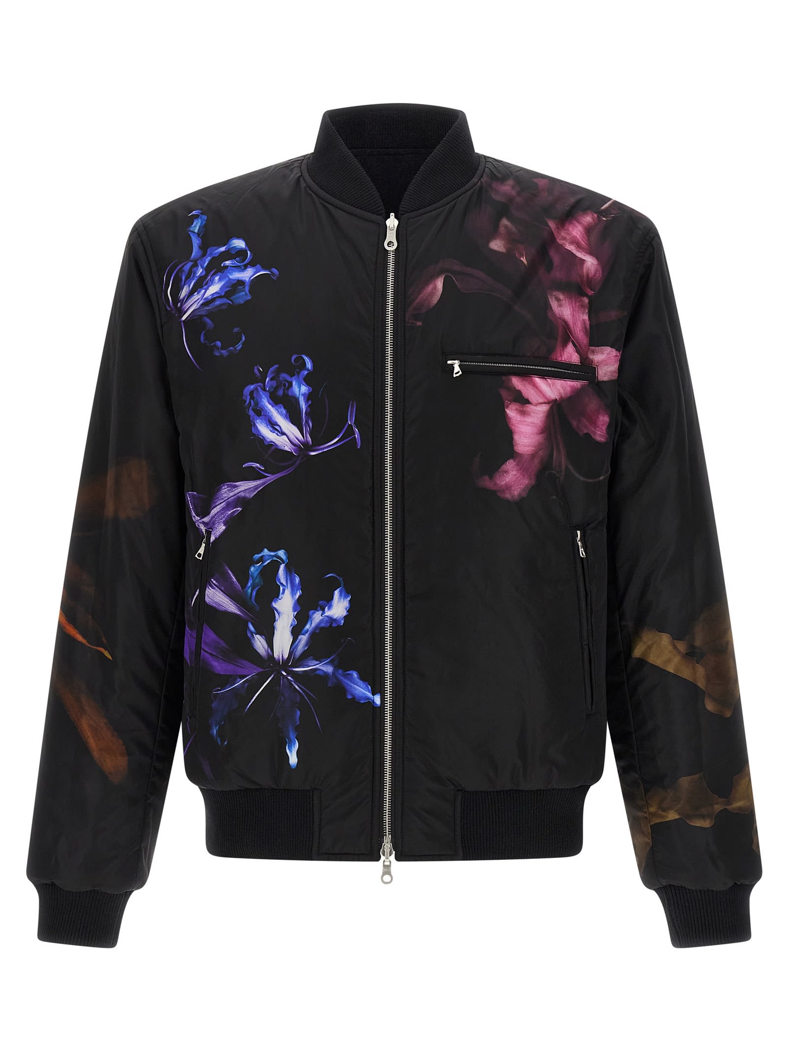 Dries Van Noten Volker Rev Bomber Regular Fit Knitwear Grey In Multi