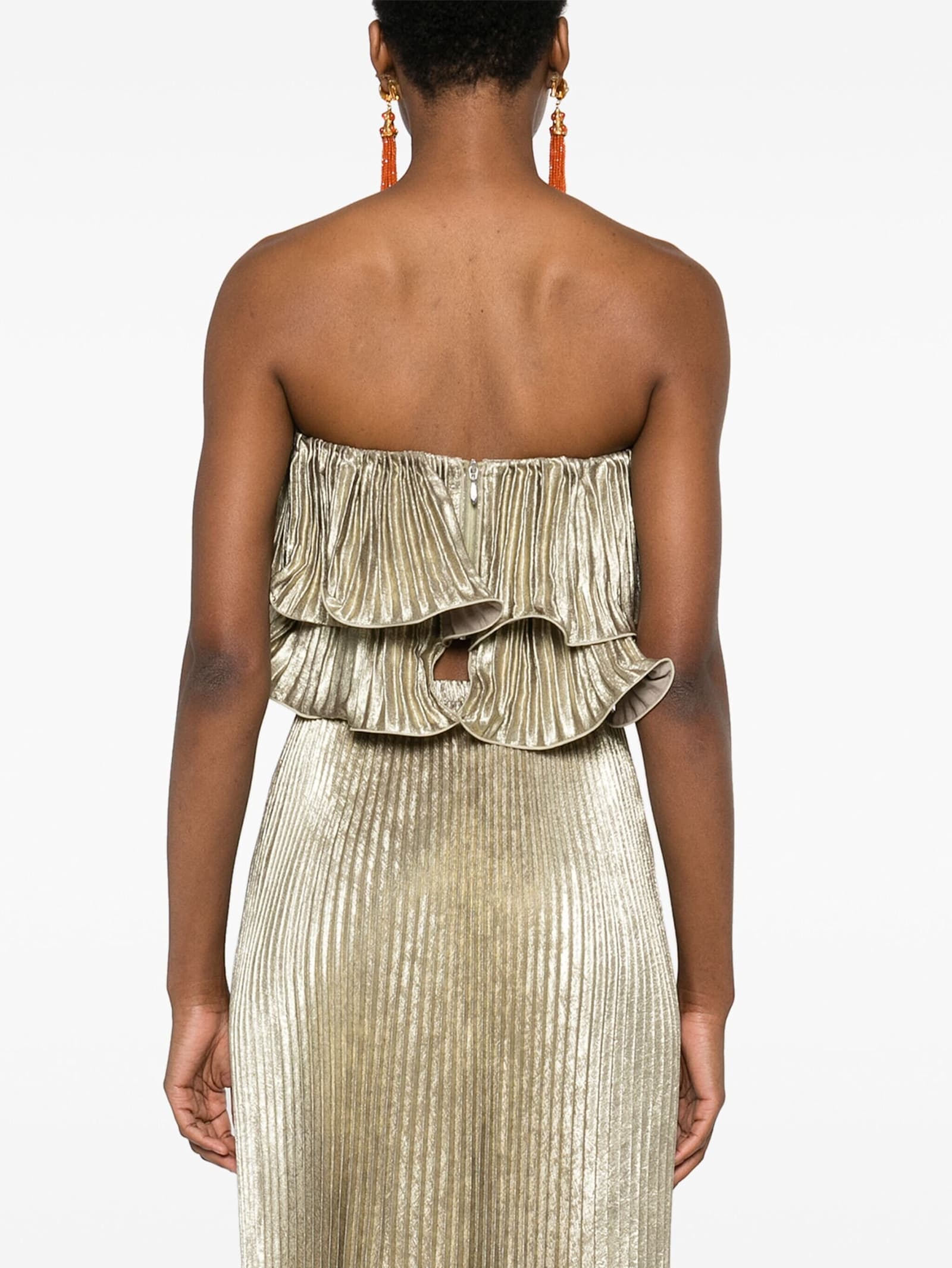 Shop L'idée Top In Gold Shimmer