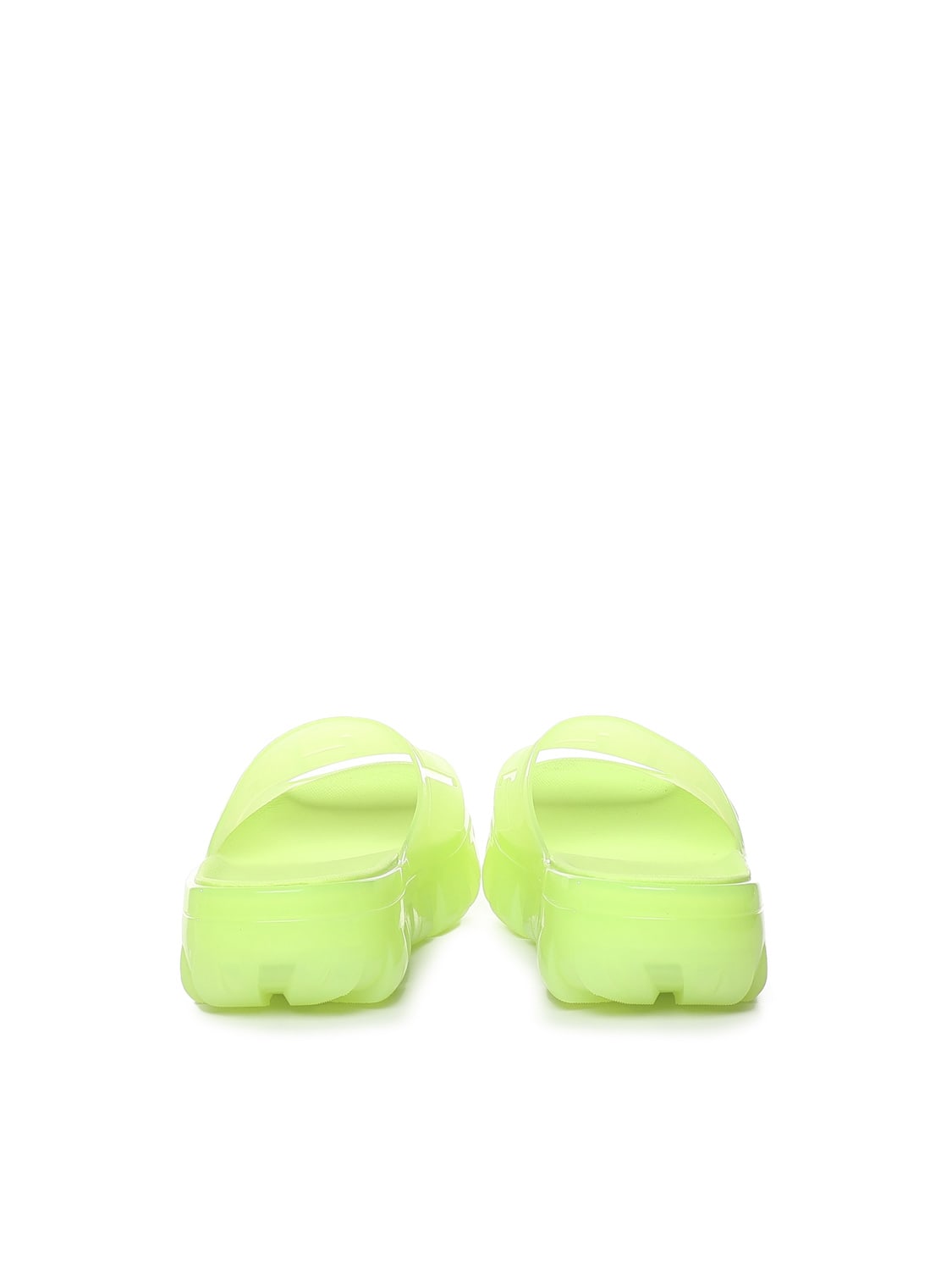 Shop Ugg Slide Sandals In Chartreuse