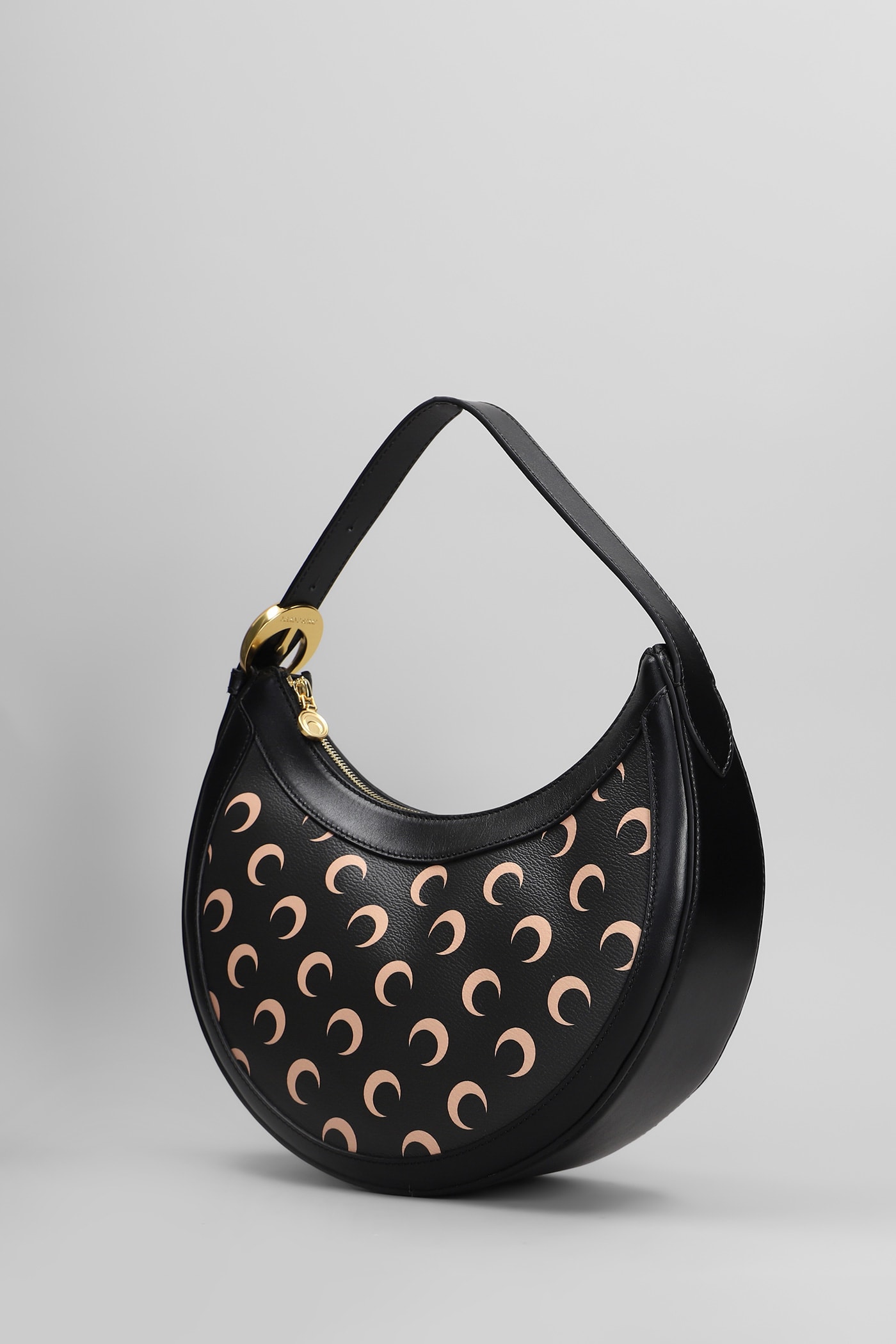 Shop Marine Serre Shoulder Bag In Black Polyuretan