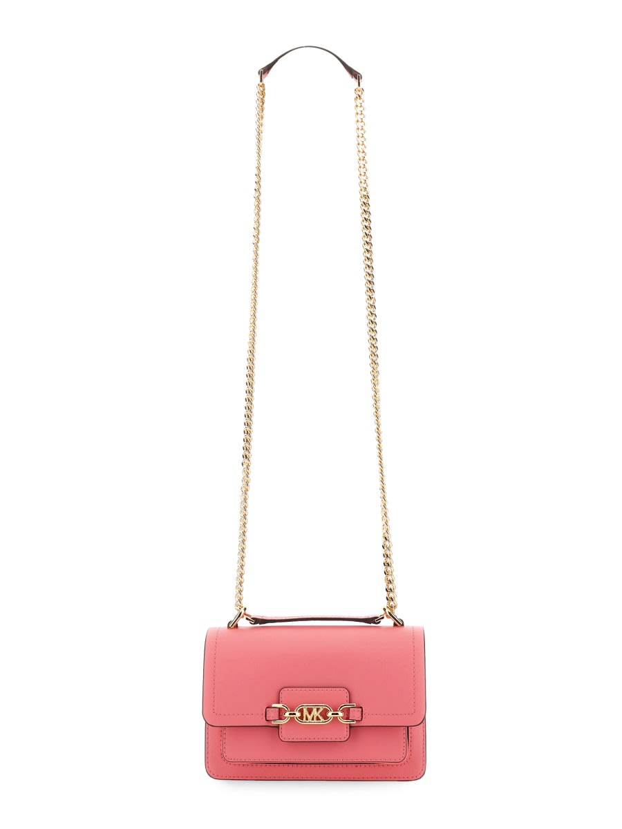 Shop Michael Kors Extra-small Heather Shoulder Bag In Pink