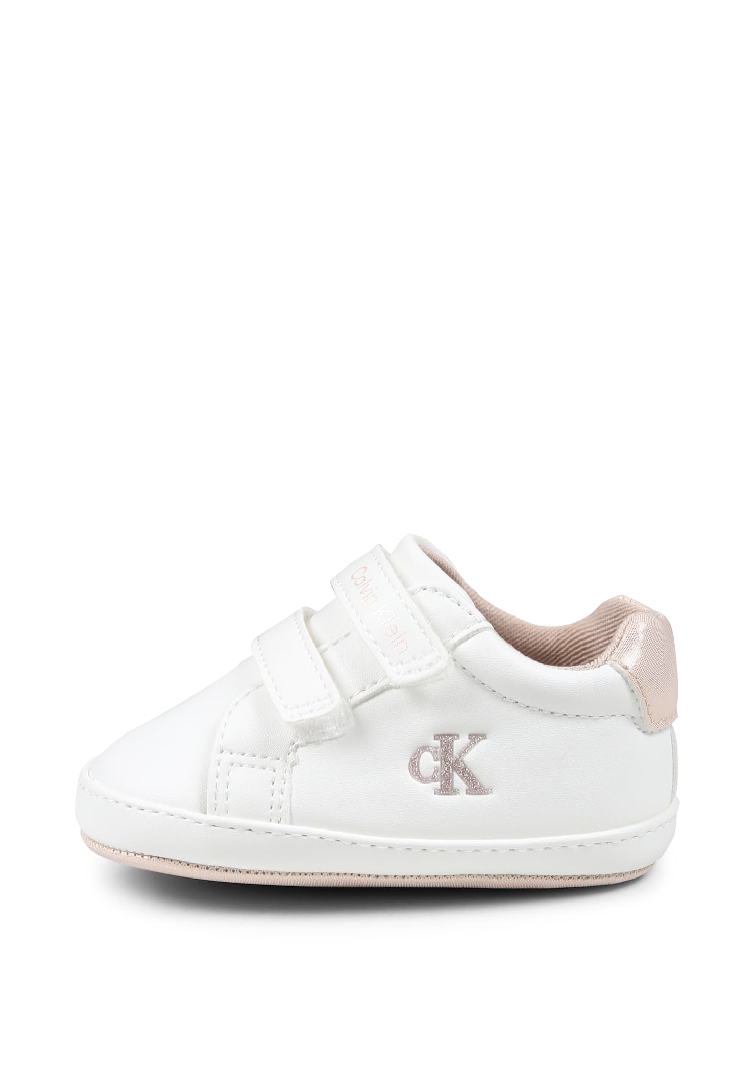 Calvin Klein Ivory Sneakers For Baby Girl With Logo