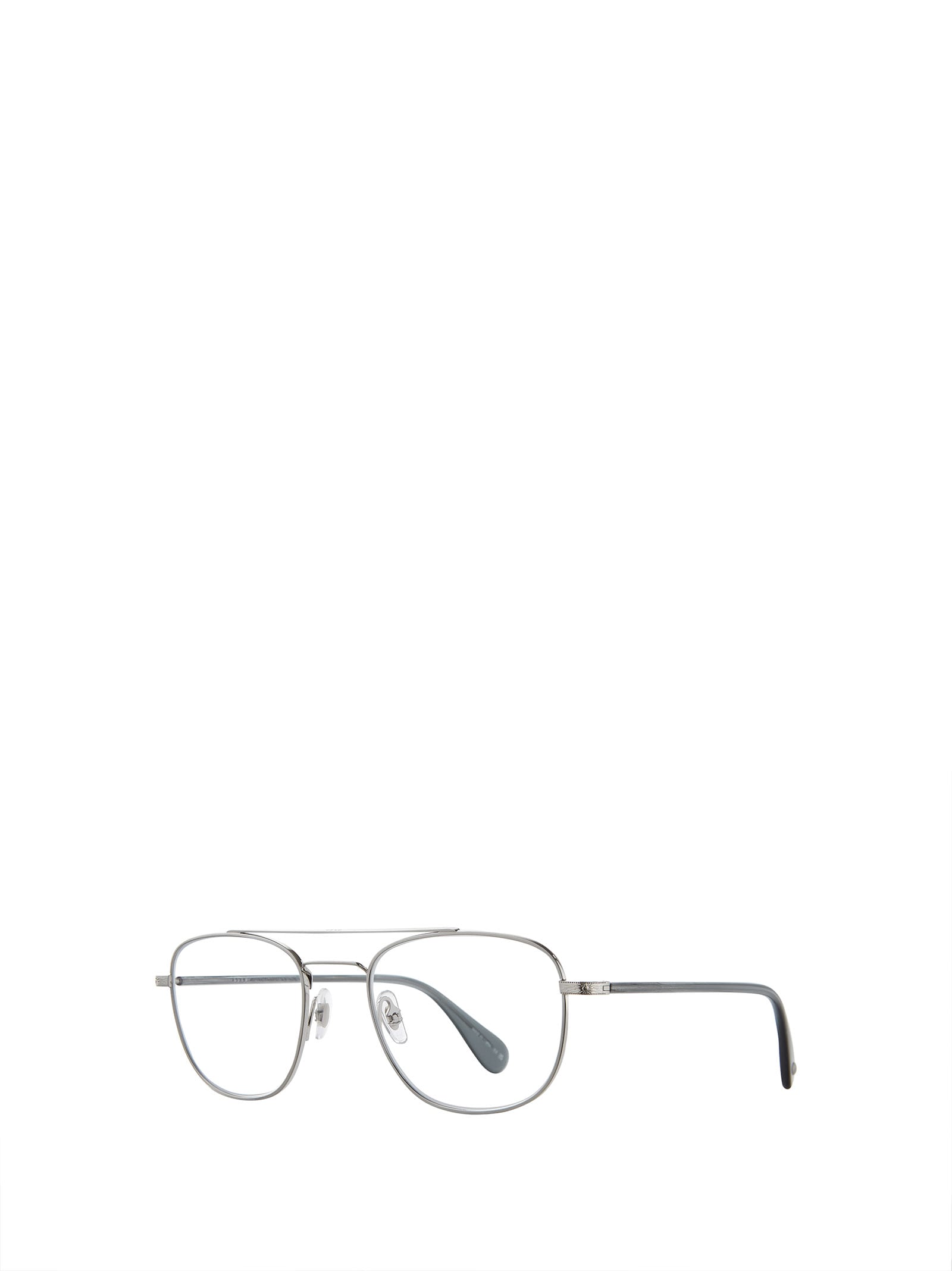 Shop Garrett Leight Clubhouse Ii Brushed Silver Glasses