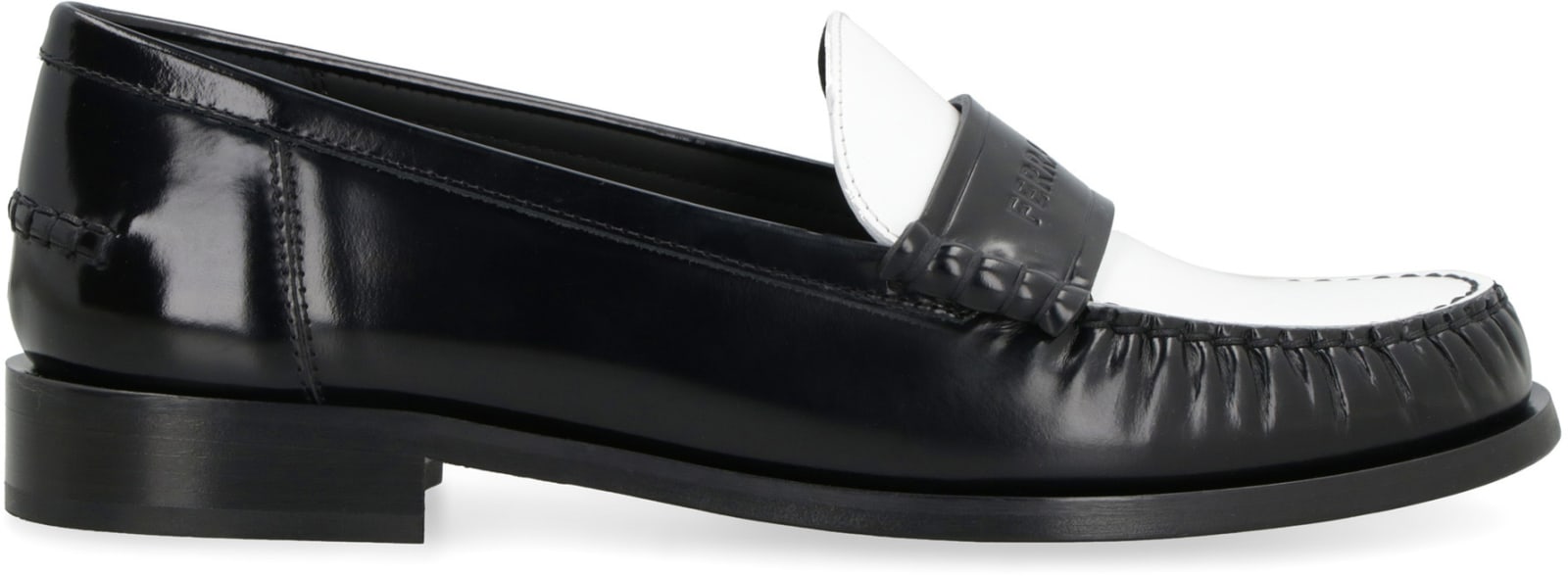 Ferragamo Irina Moccasins In Brushed Leather In Black