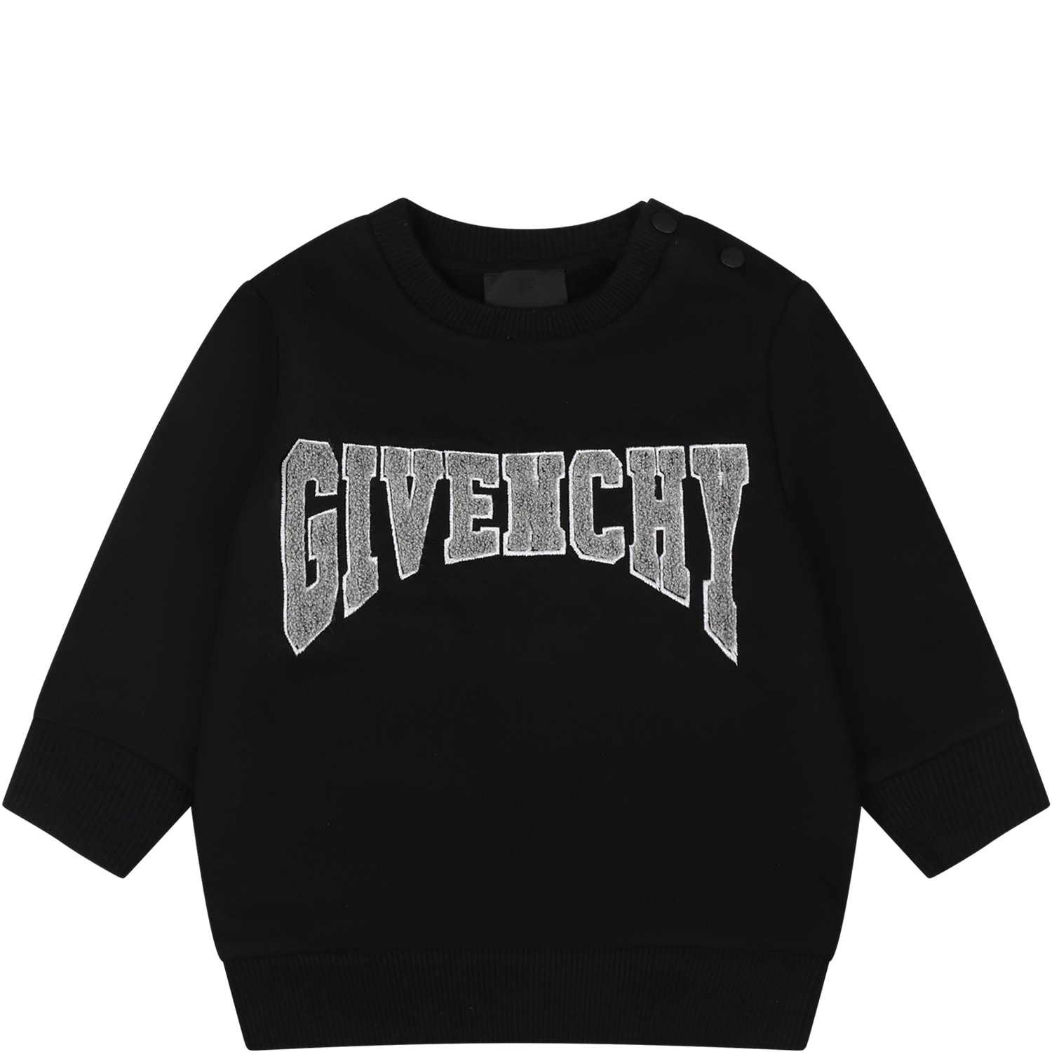 GIVENCHY BLACK SWEATSHIRT FOR BABY BOY WITH LOGO