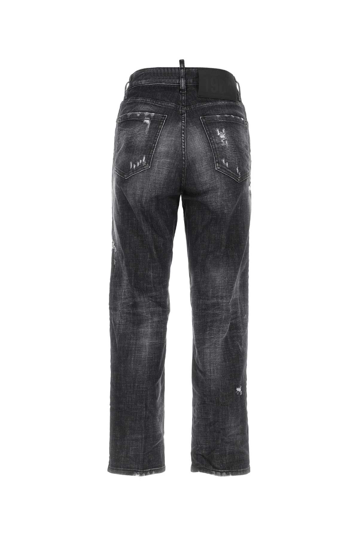 Shop Dsquared2 Black Stretch Denim Boston Jeans