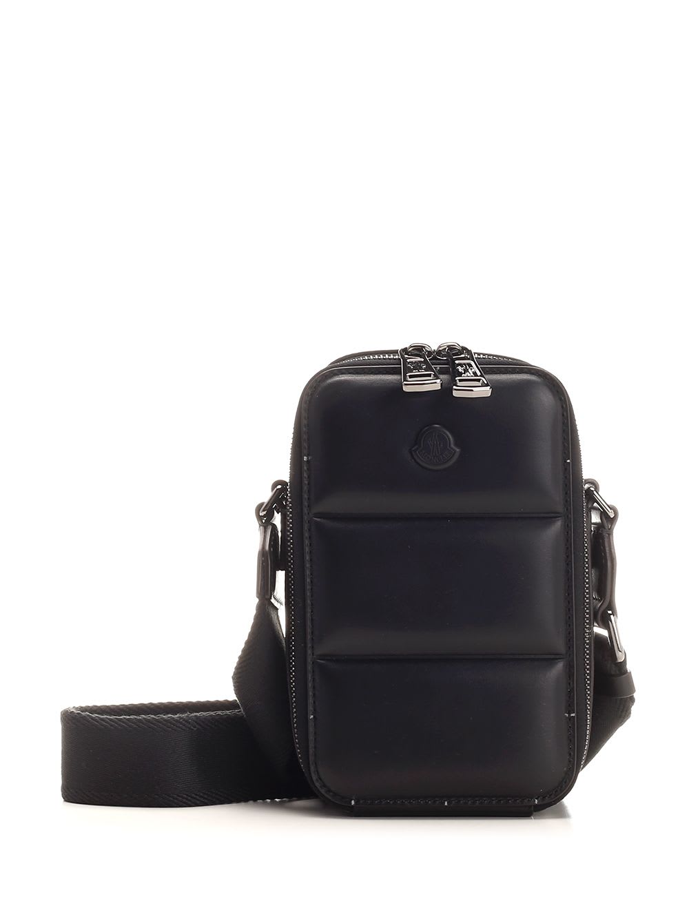 Shop Moncler Vertical Shoulder Bag In Black