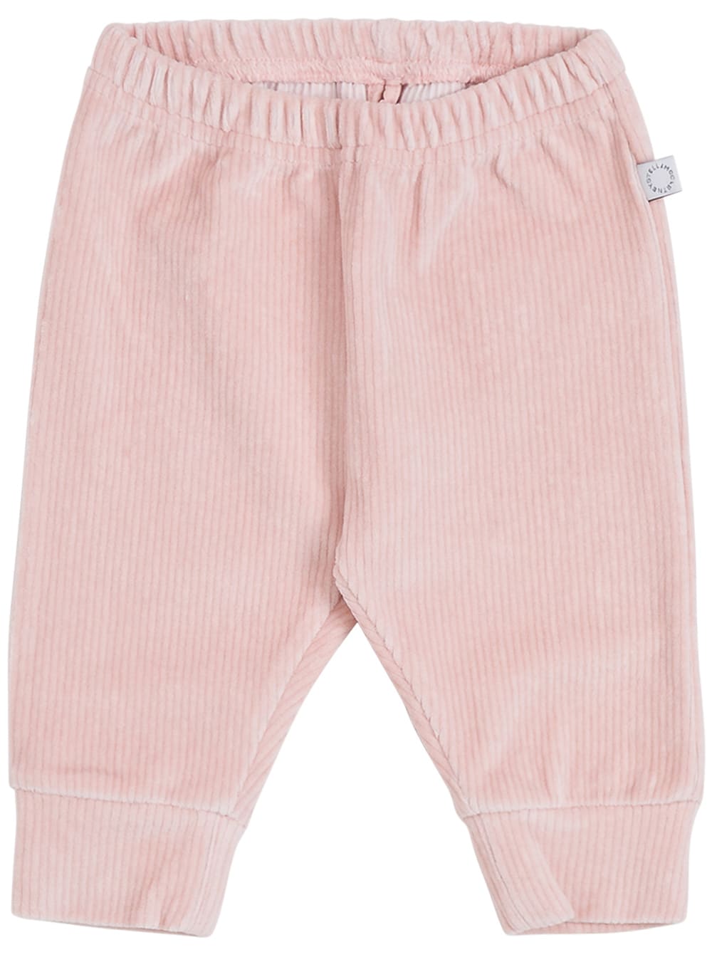 Stella McCartney Kids Pink Ribbed Knit Velvet Pants