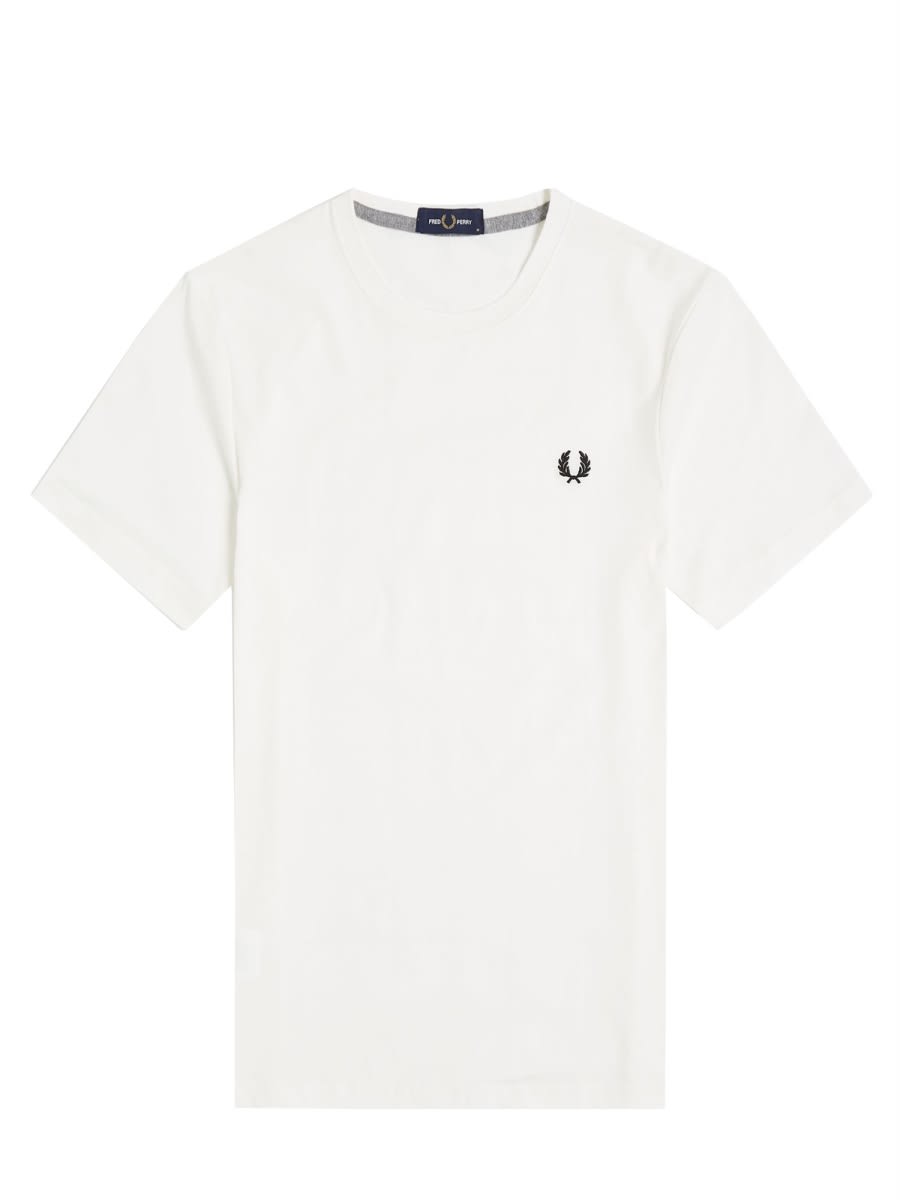 Fred Perry Classic Crew Neck Tee In White