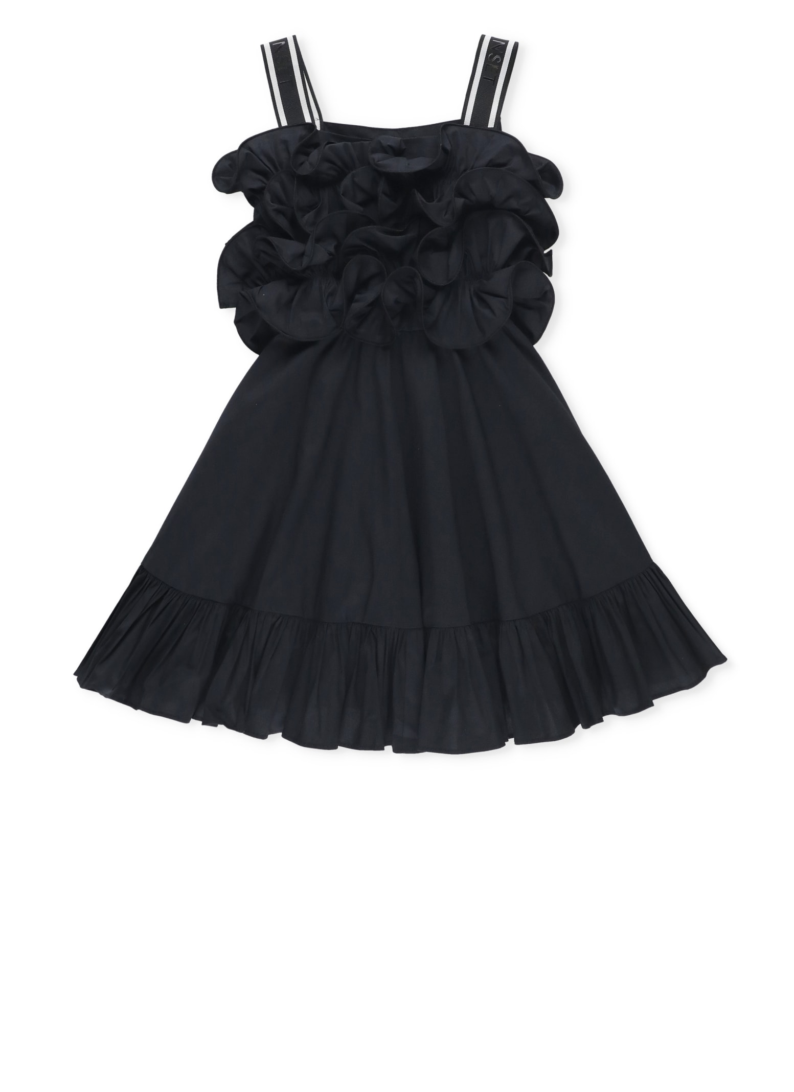 Shop Twinset Cotton Dress In Black