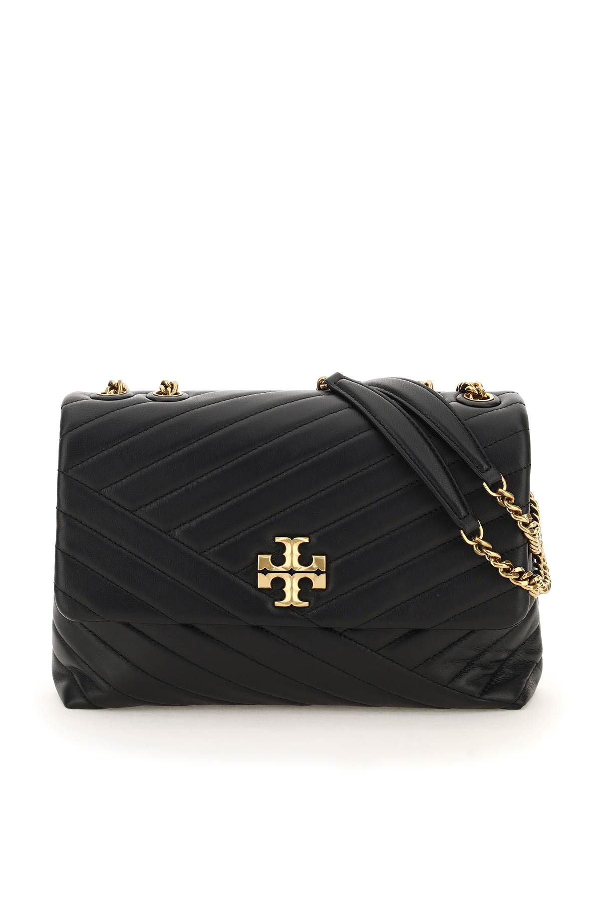 Shop Tory Burch Large Kira Shoulder Bag In Black (black)