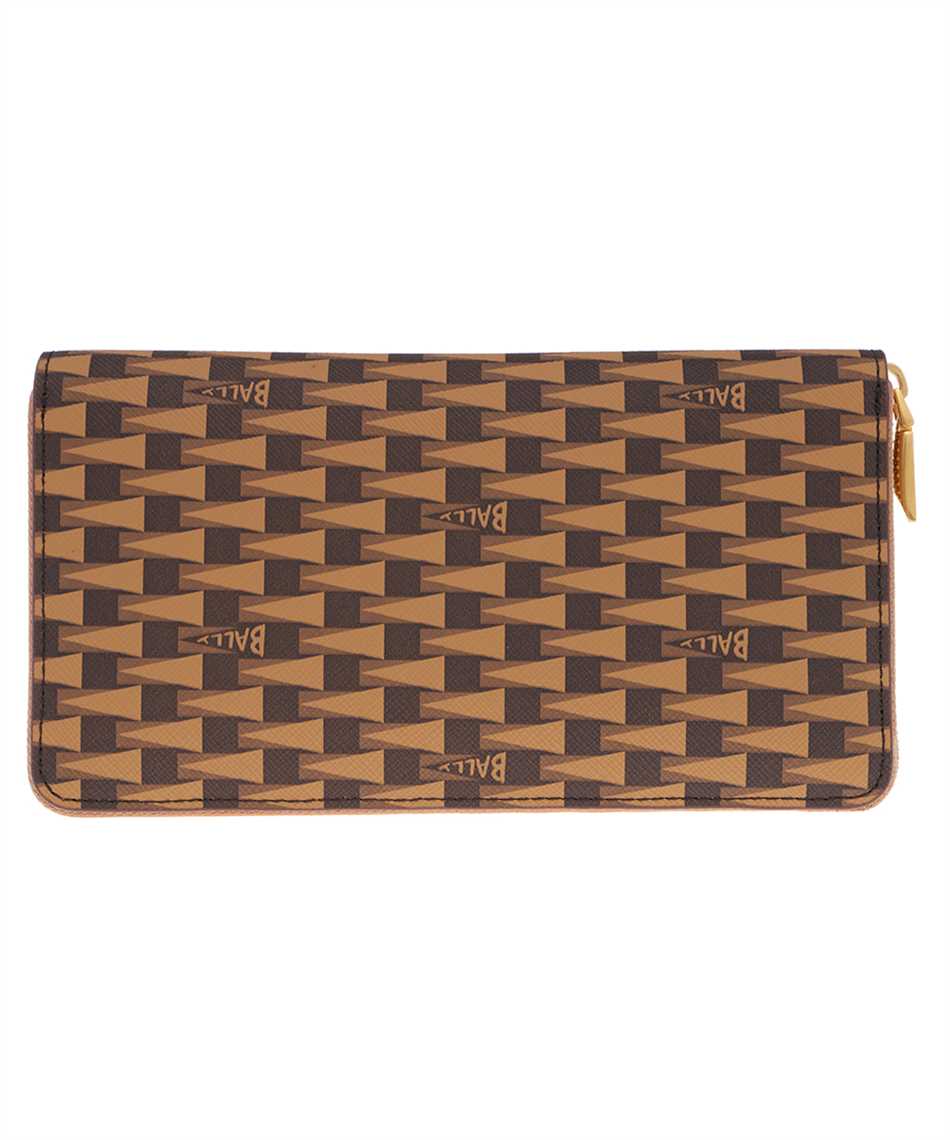 Bally Pennant Zip Wallet In Brown
