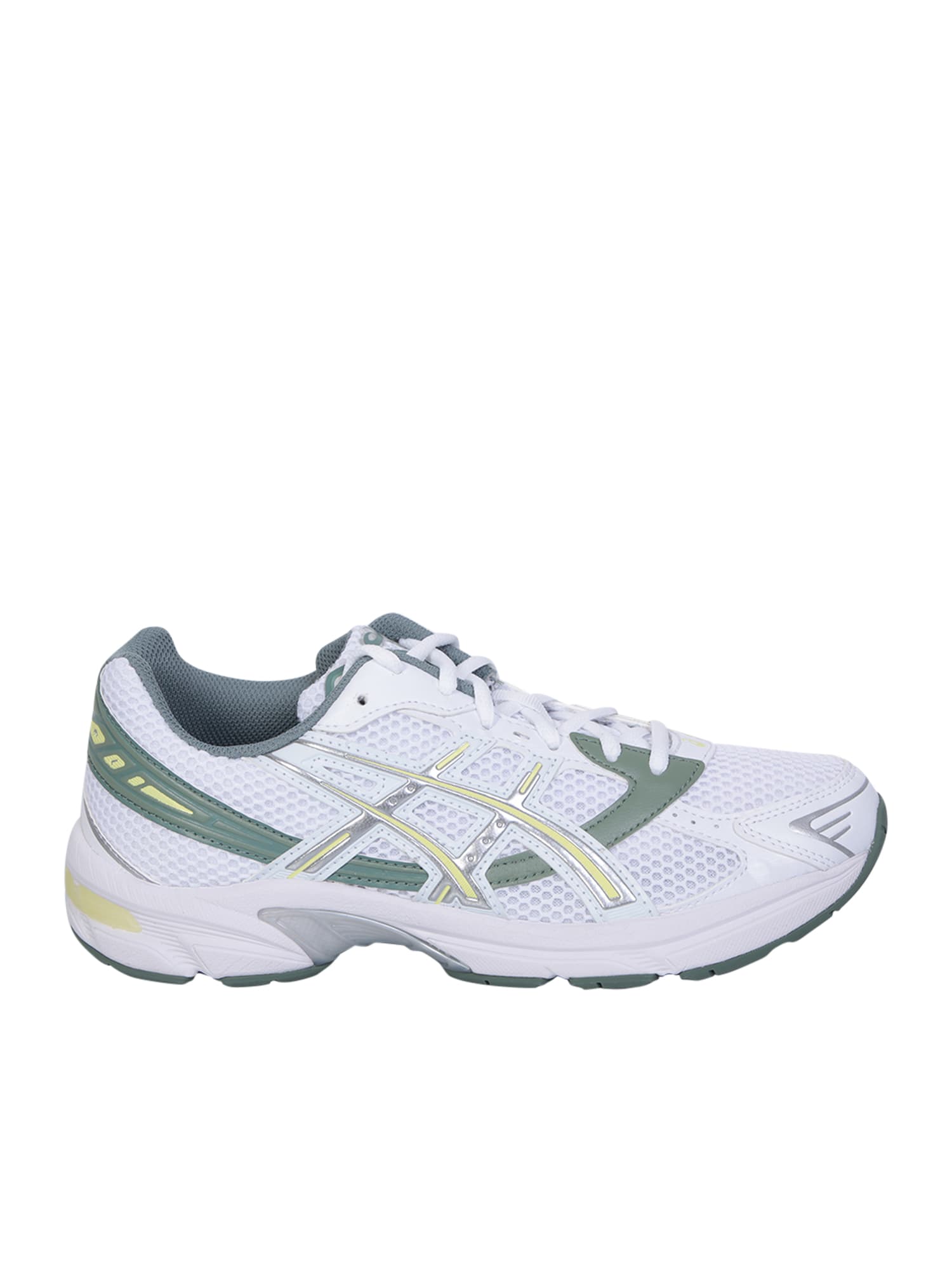 Shop Asics White And Green Gel-1130 Sneakers