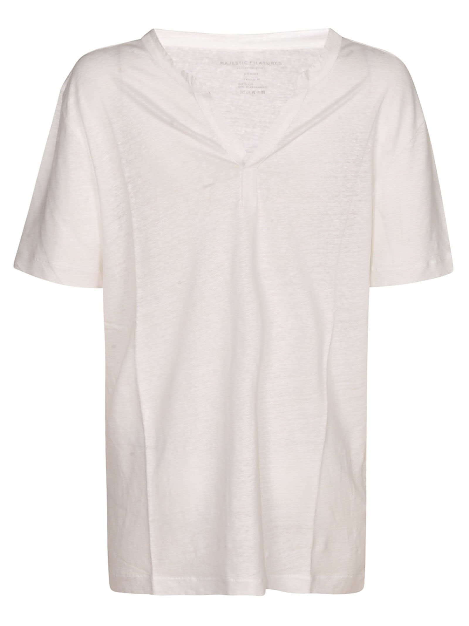 Shop Majestic Fitted Classic T-shirt In White