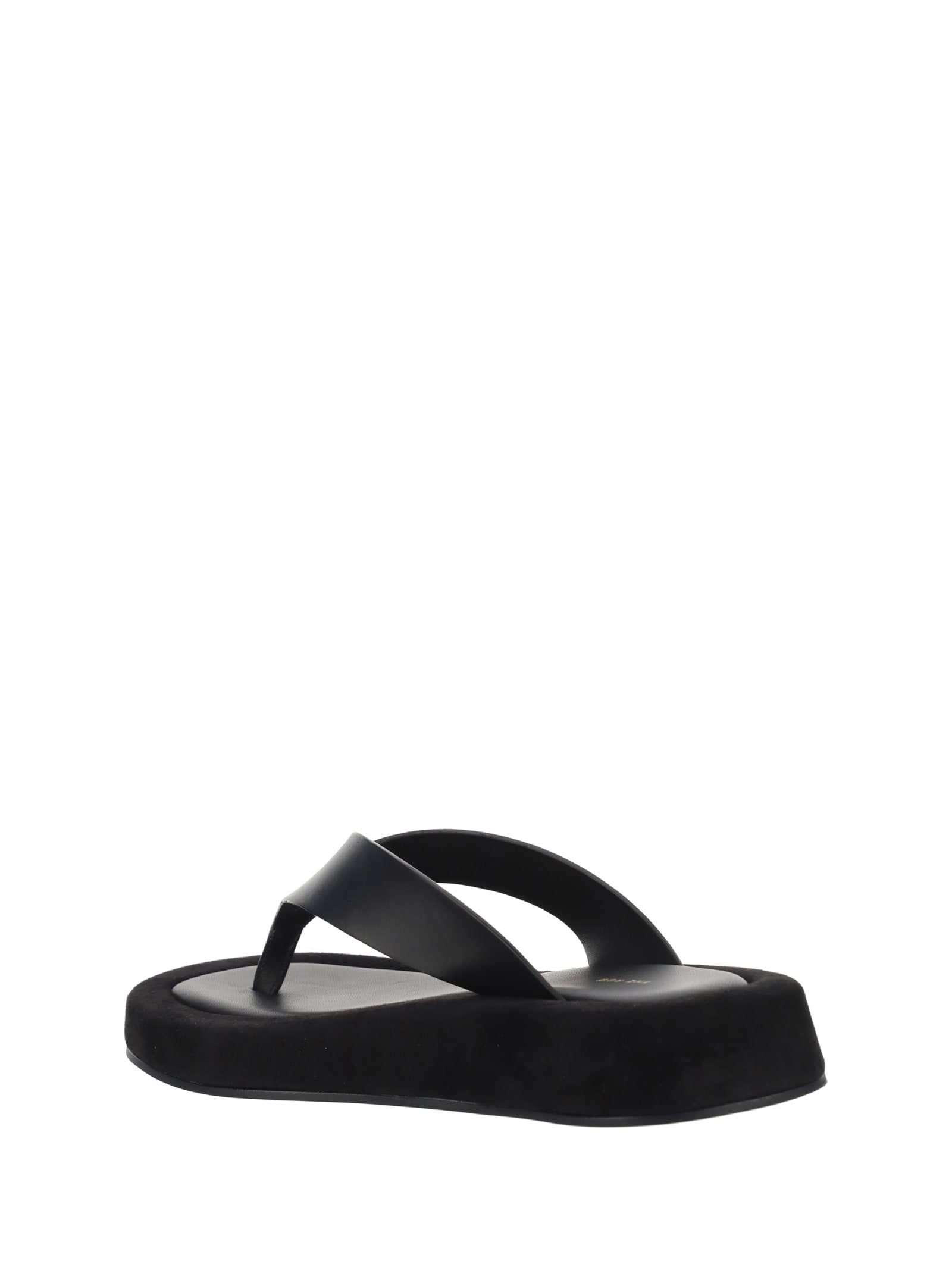 Shop The Row Ginza Sandals In Black/black