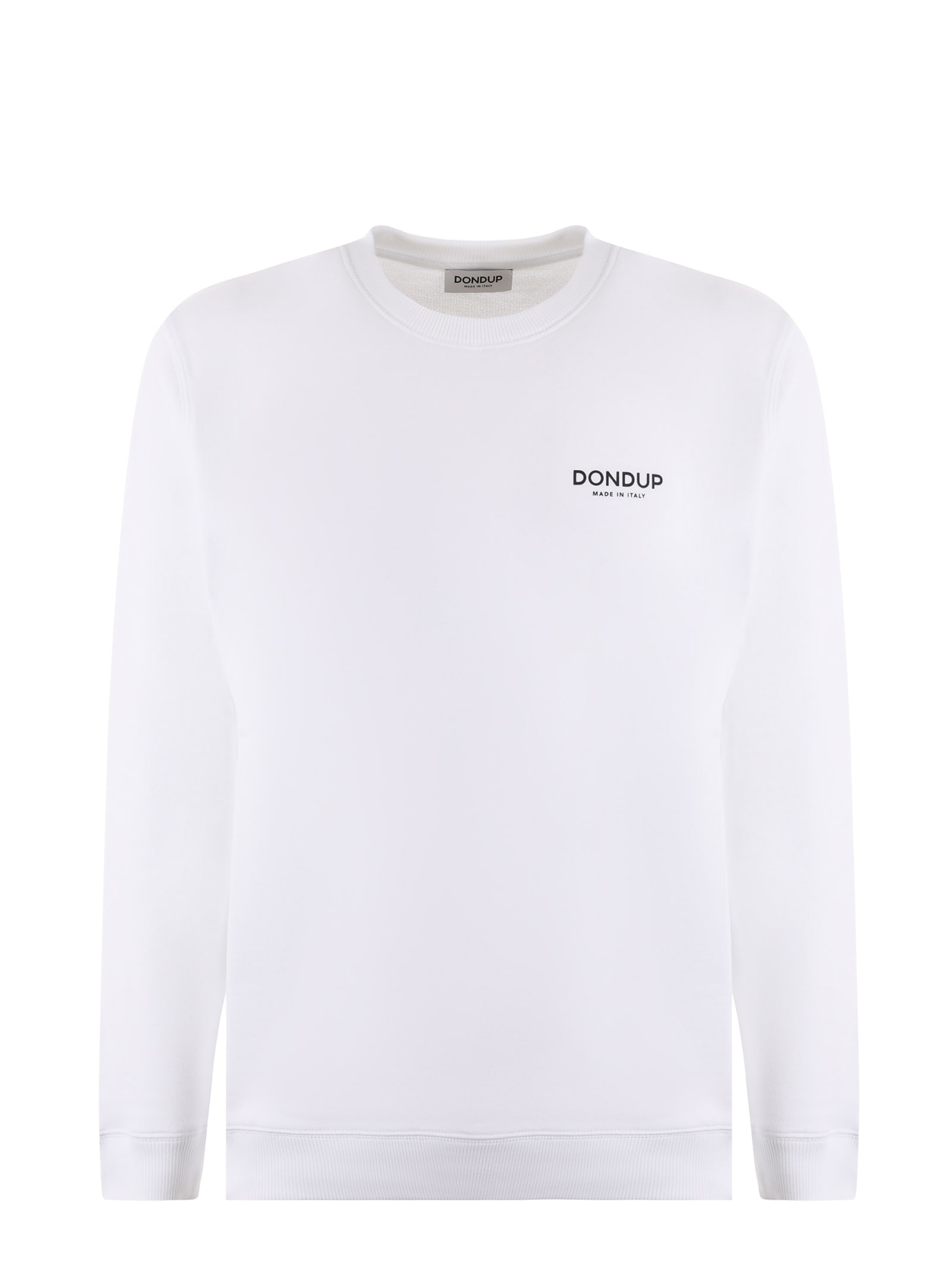 Shop Dondup Cotton Sweatshirt In Bianco