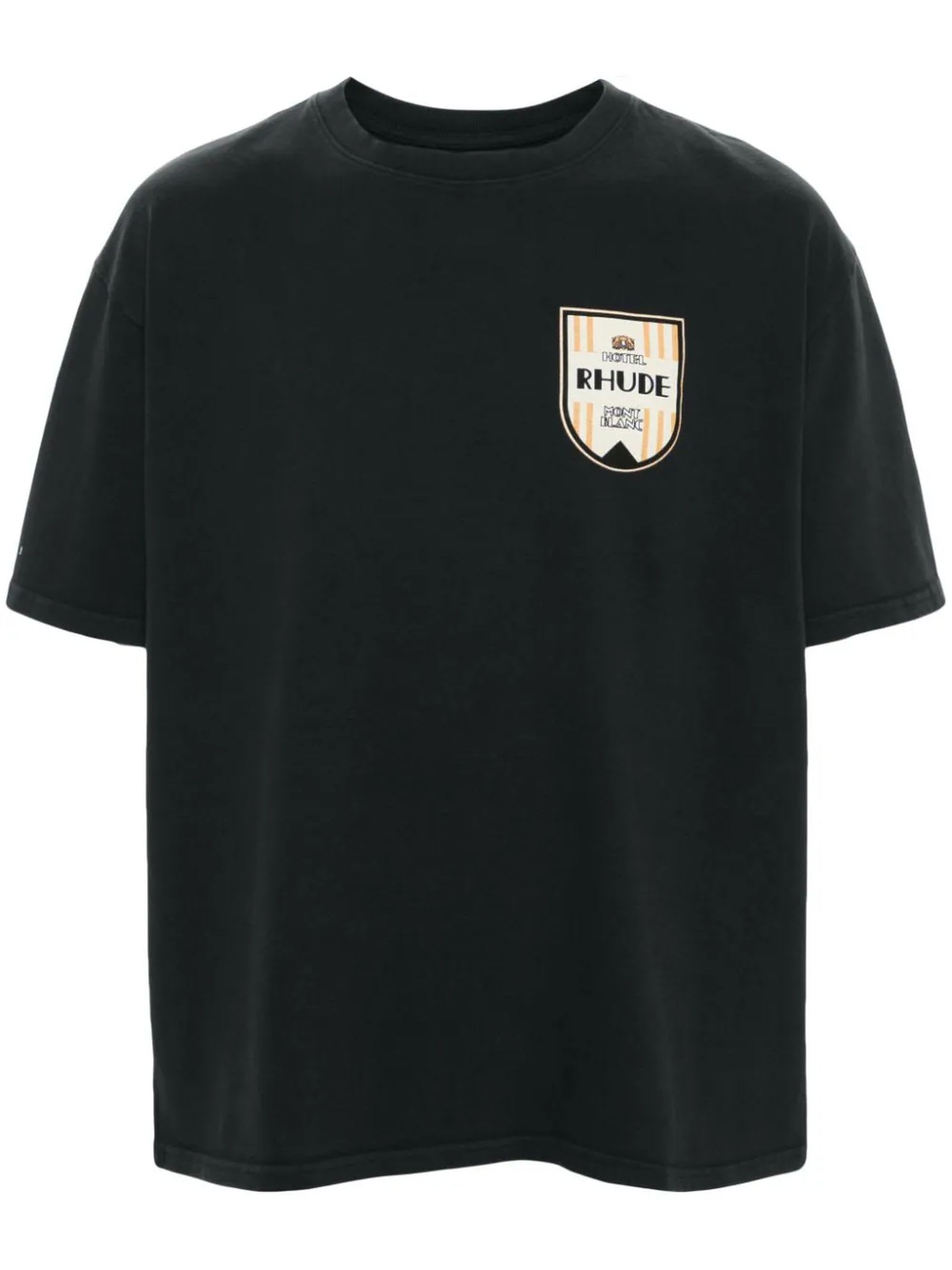 Shop Rhude T-shirts And Polos Black