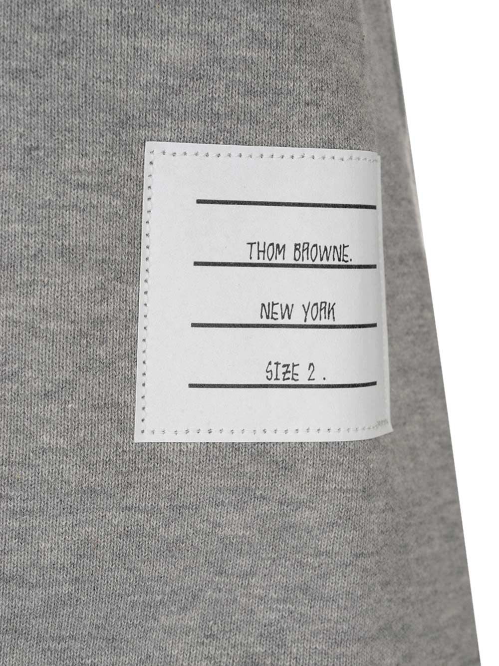 Shop Thom Browne Grey 4-bar Sweatshirt