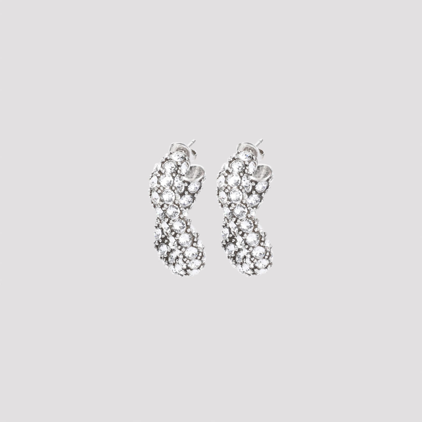 Shop Isabel Marant Brass Earrings In Trsi Trasparent Silver