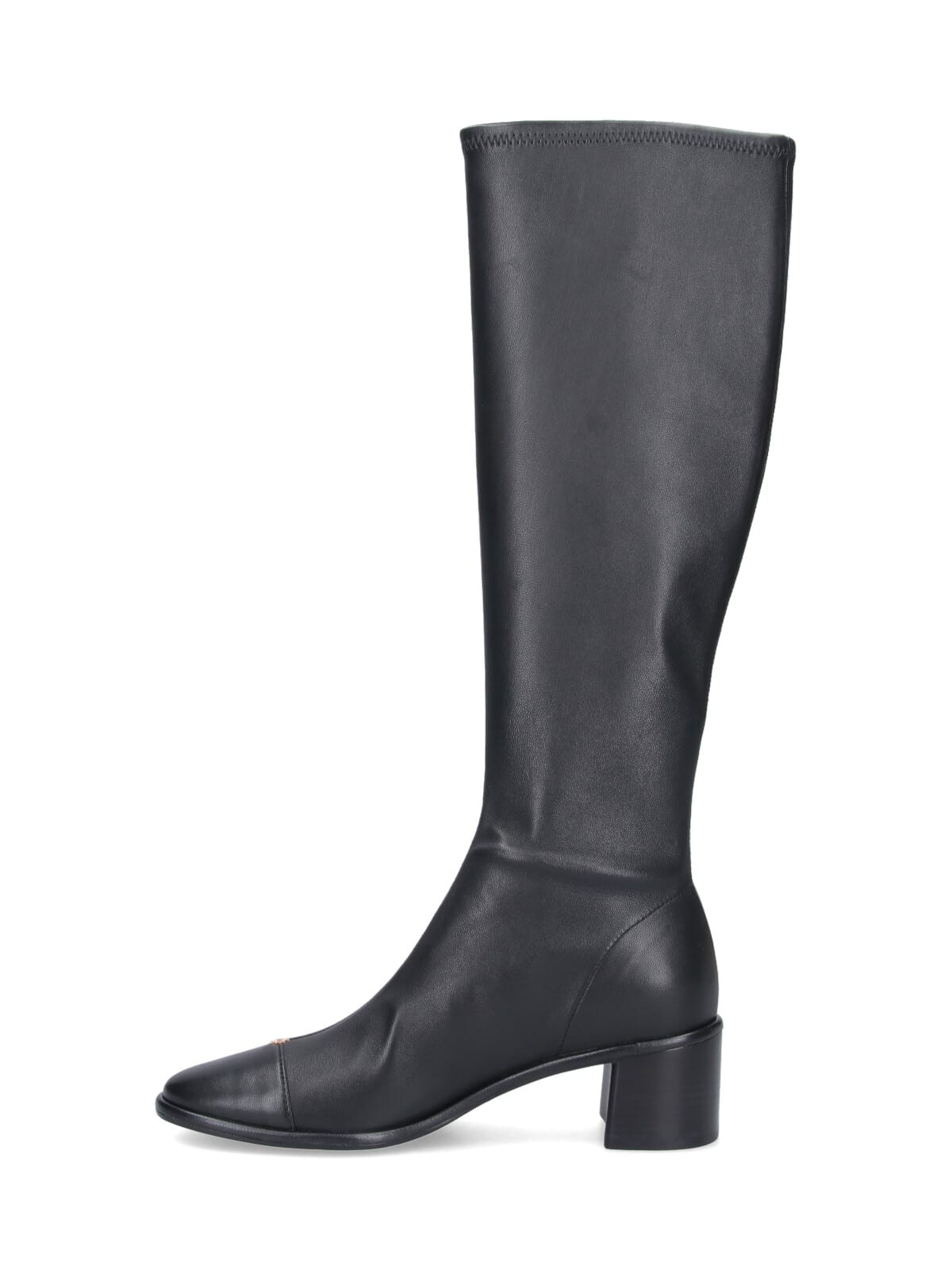 Tory Burch High Leather Boots In Black