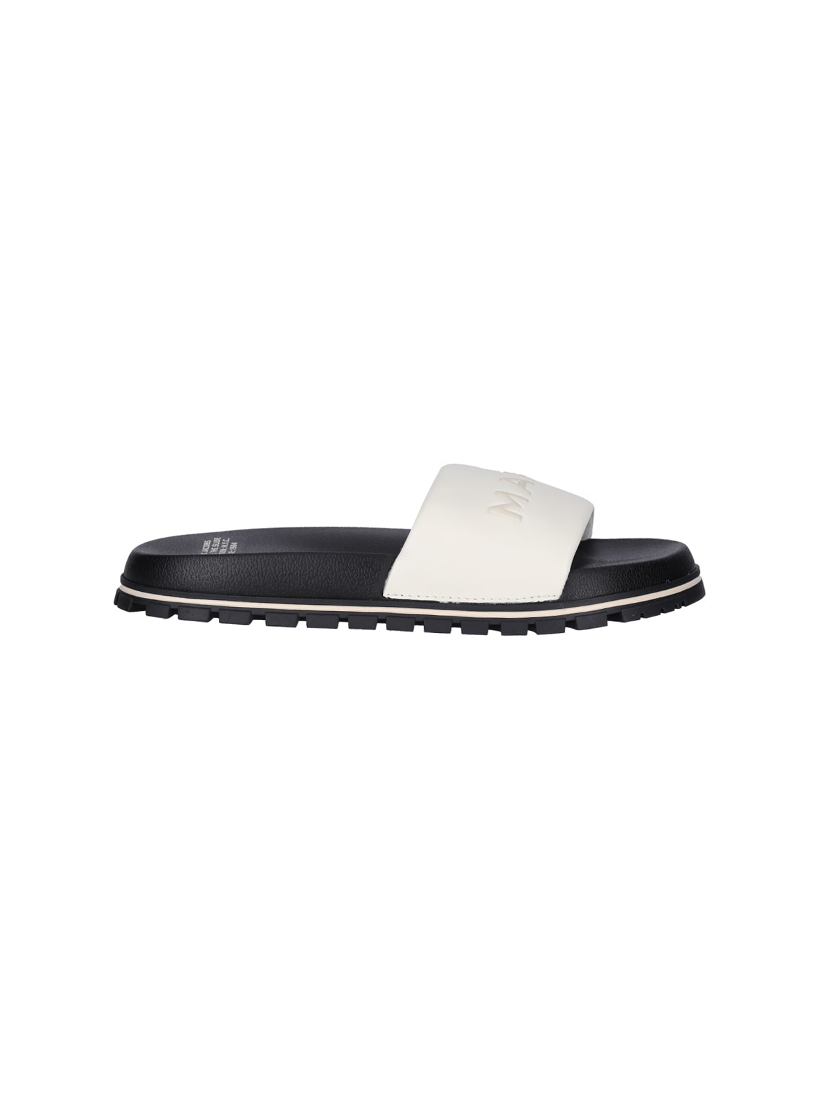 Shop Marc Jacobs The Leather Slide Sandals In White