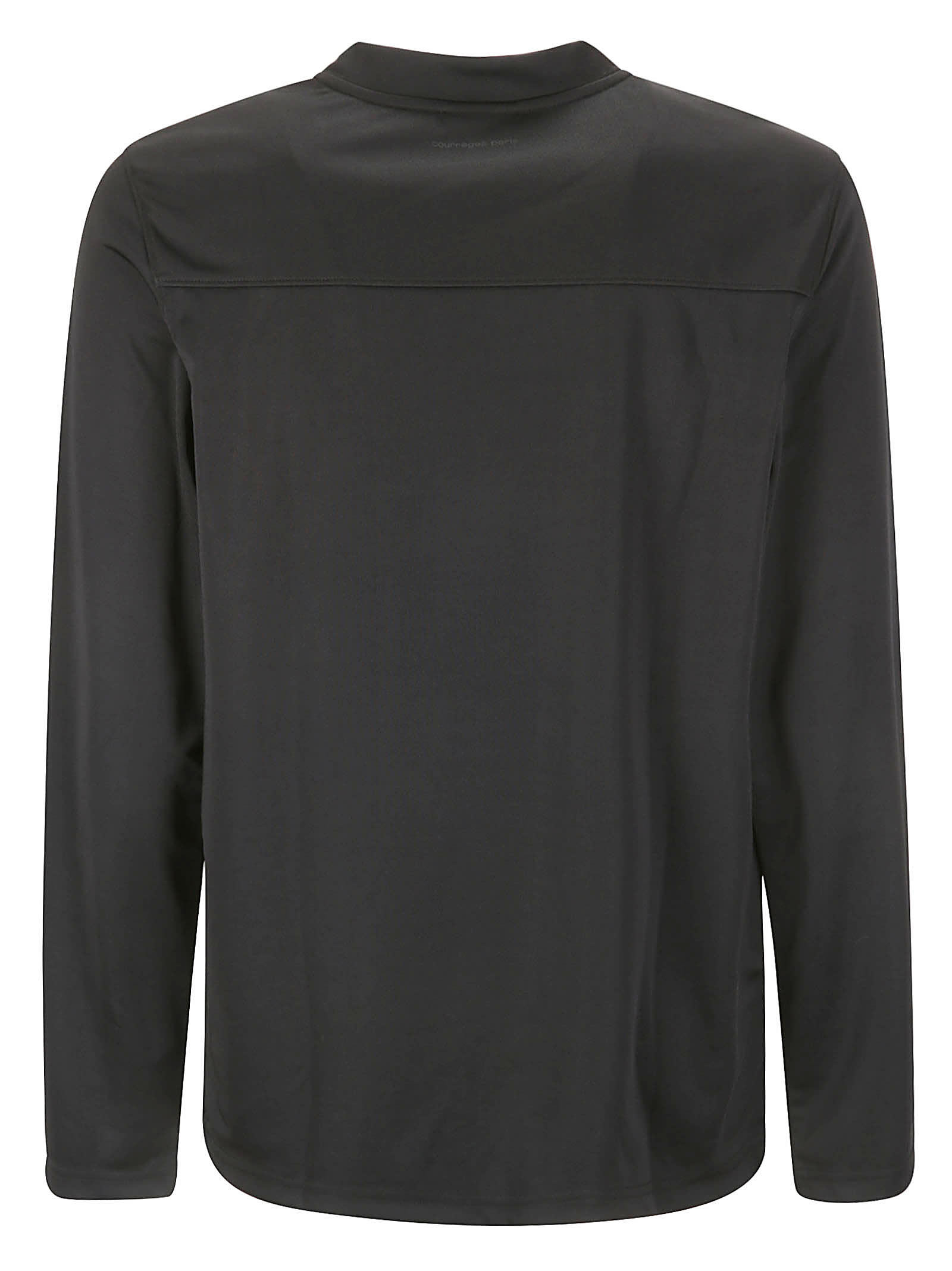 Shop Courrèges Lycra Back Ac Long-sleeve T-shirt In Black