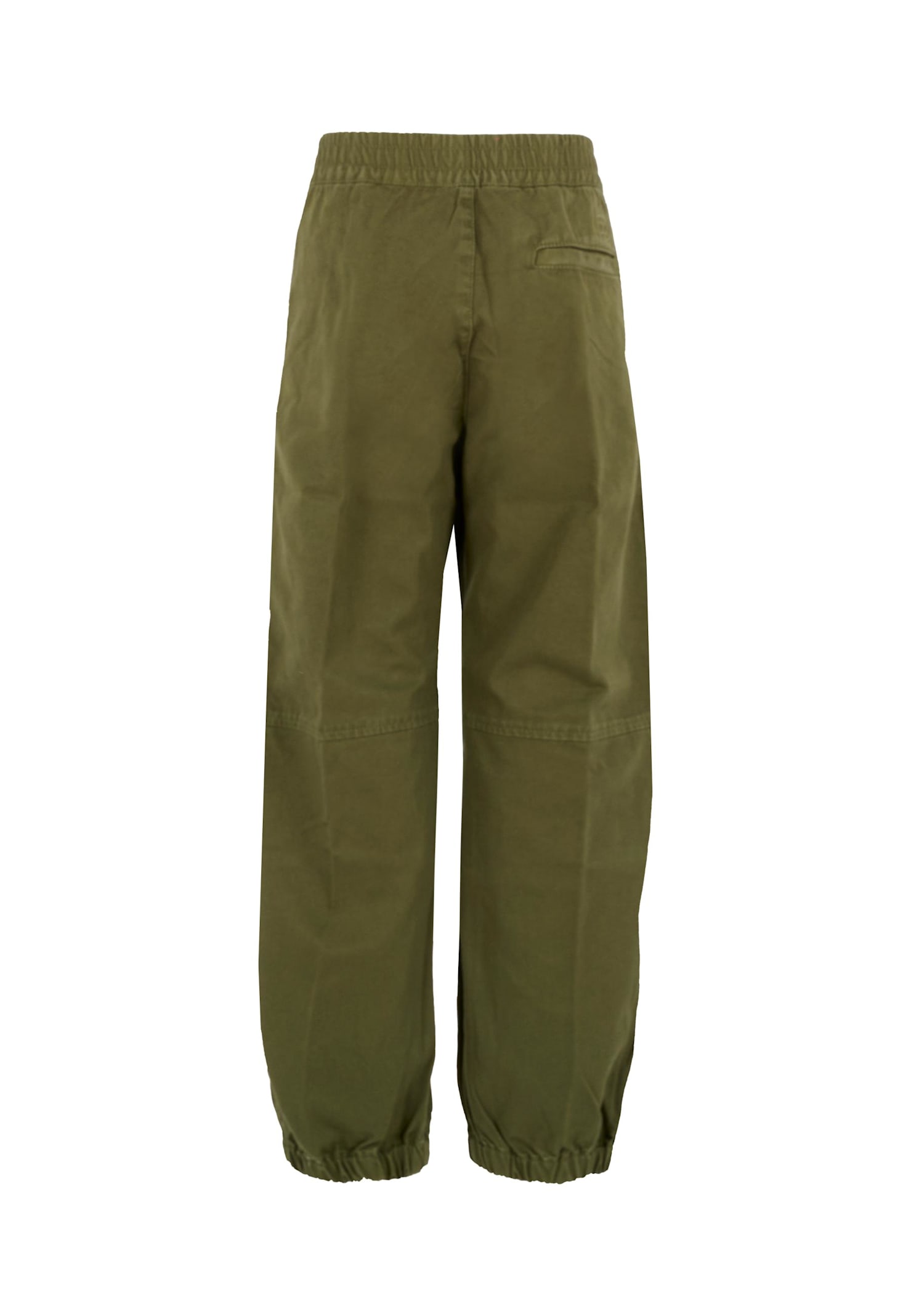 Diesel Green Trousers For Kids With Logo In Green