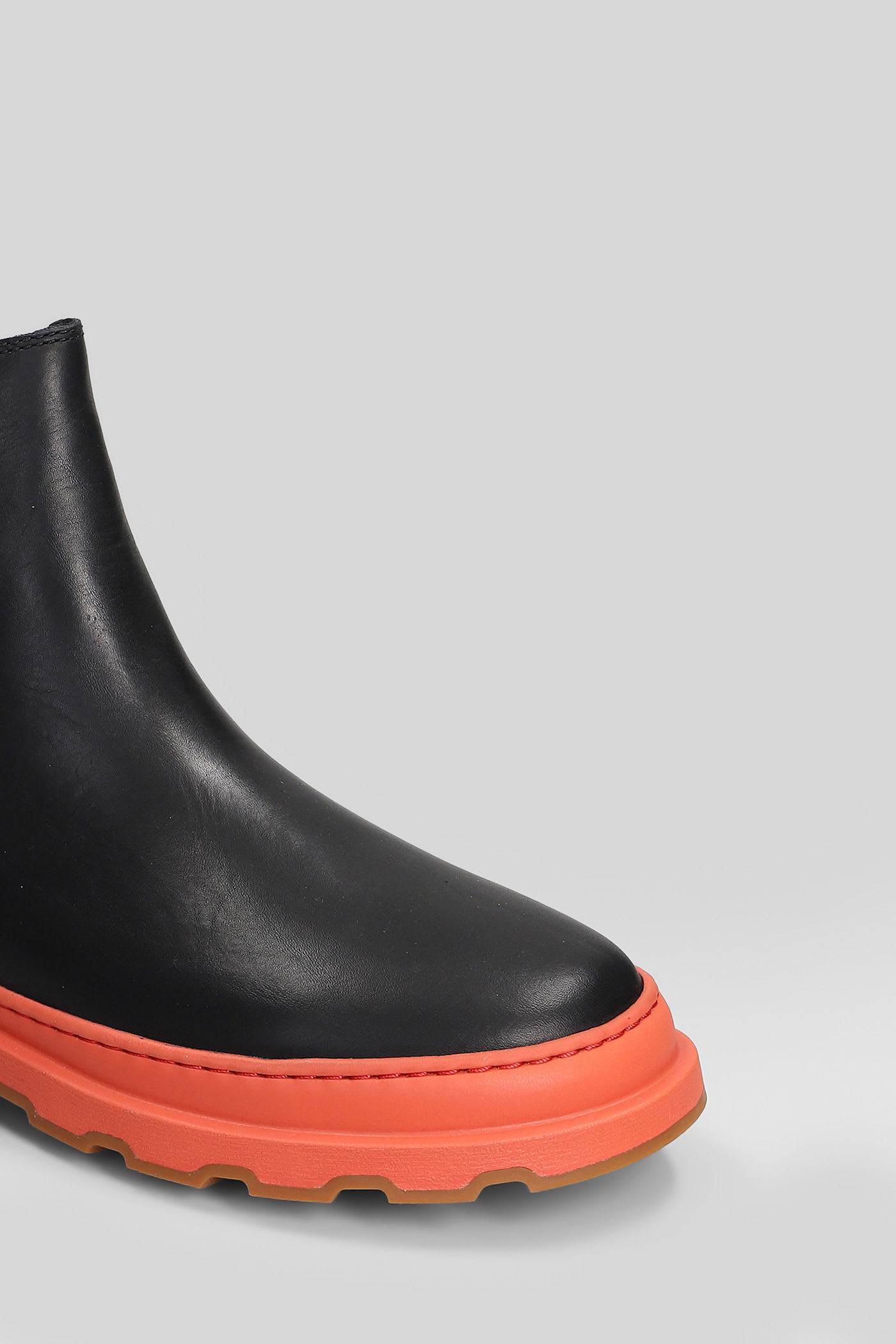 Camper Noray Ankle Boots In Black Leather In Multi