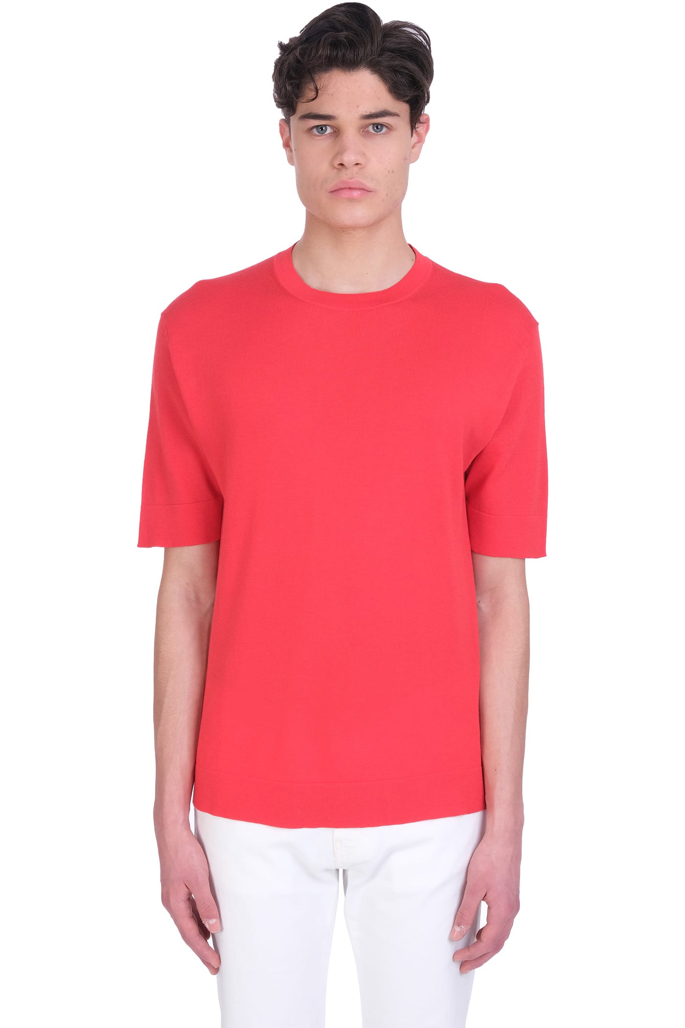 PT01 T-shirt In Red Cotton