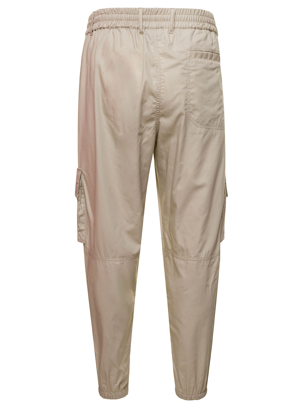 Shop 44 Label Group Propagator Beige Cargo Pants With Elasticated Waist In Cotton Man