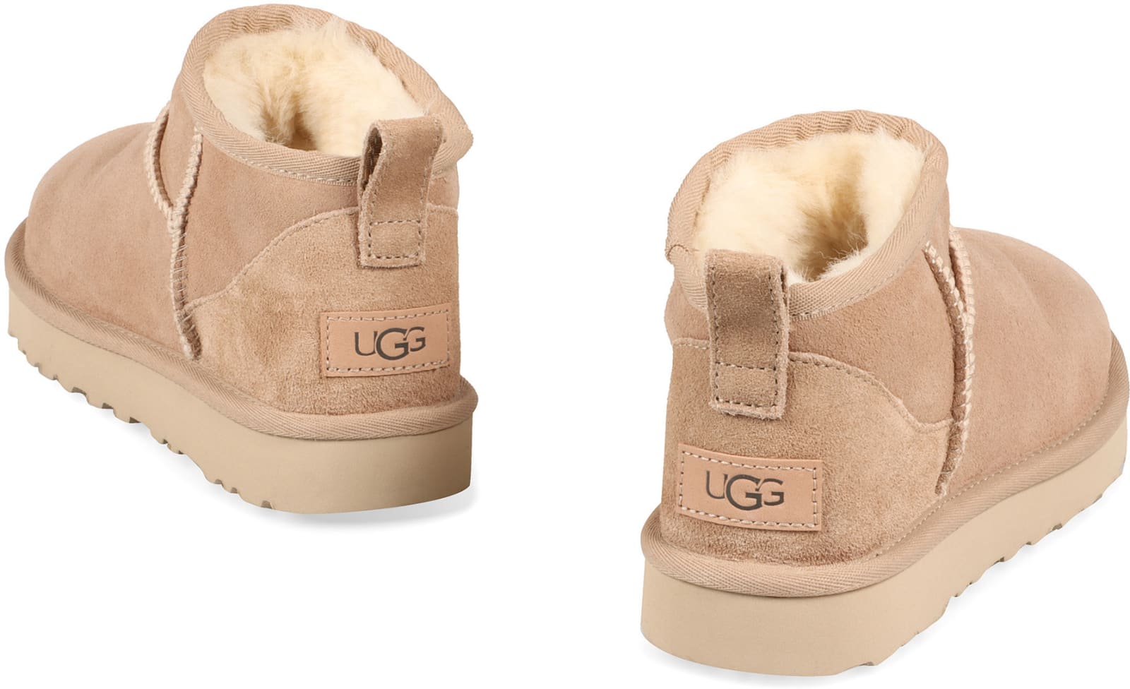 Shop Ugg Classic Ultra Mini Ankle Boots In Neutrals