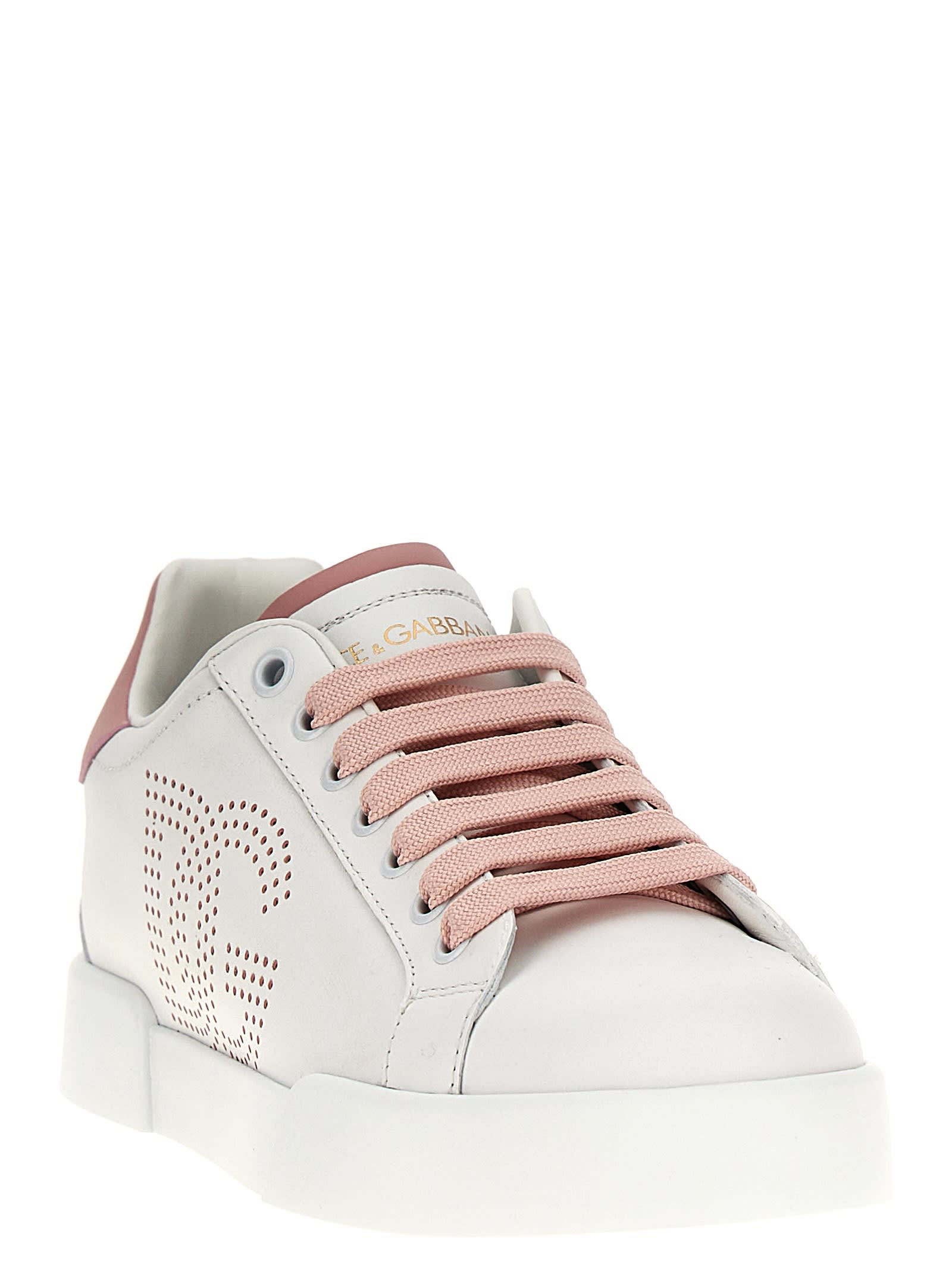 Shop Dolce & Gabbana Portofino Sneakers In White