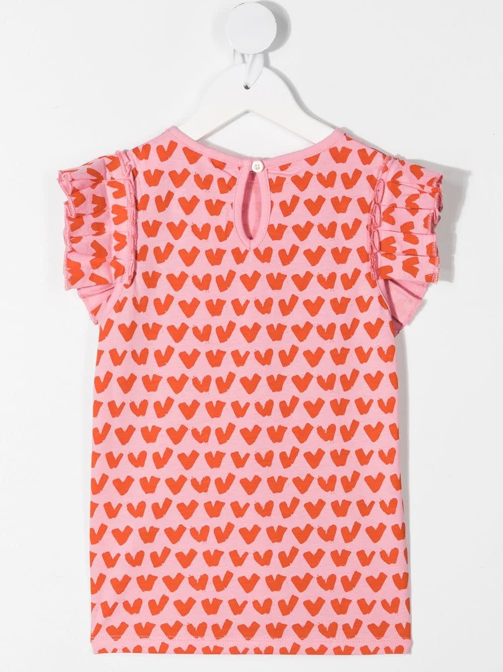 Stella McCartney Kids T-shirt In Jersey Con Stampa Hearts