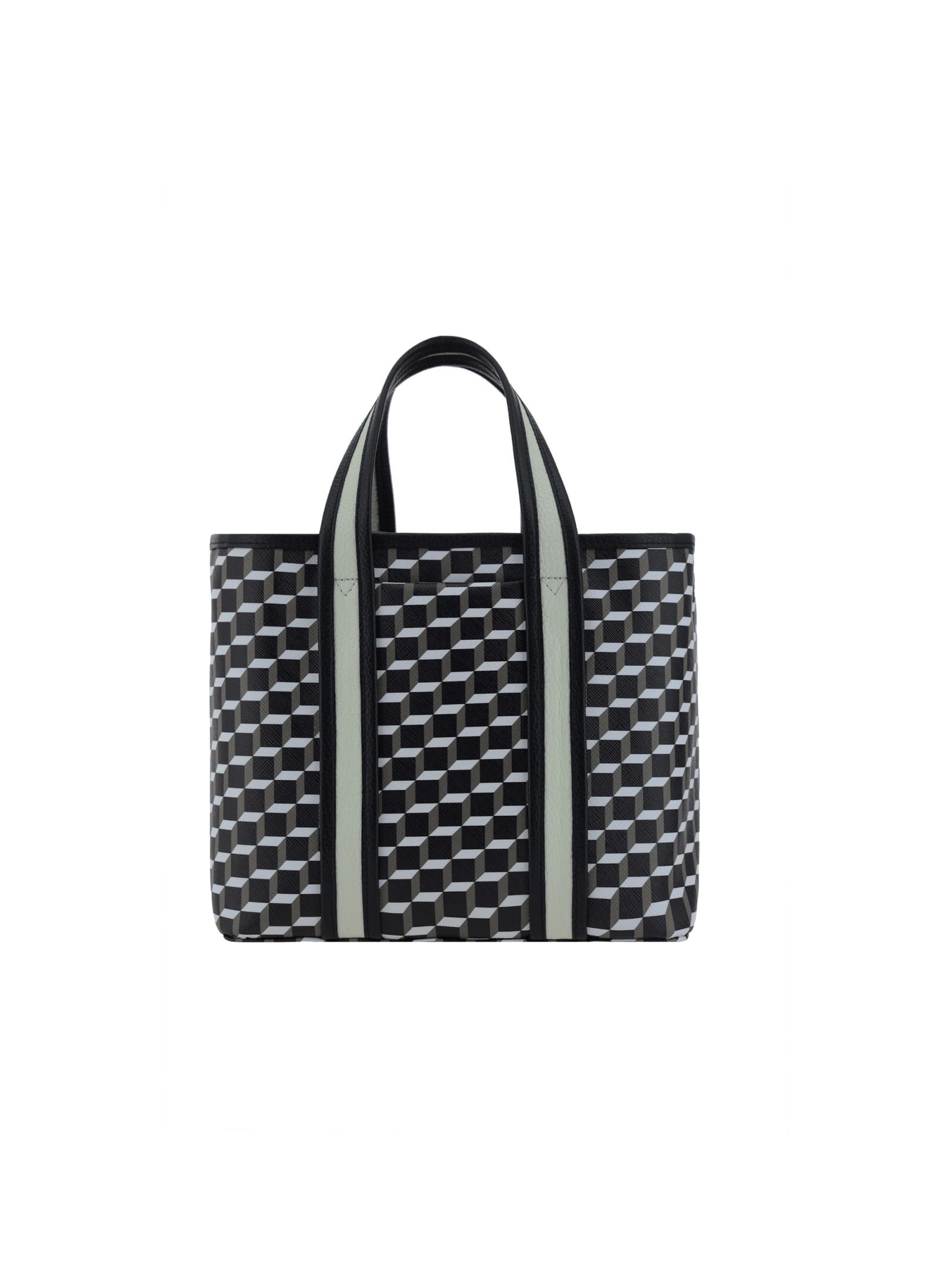 Shop Pierre Hardy Mini Archi Handbag In Black-white-black