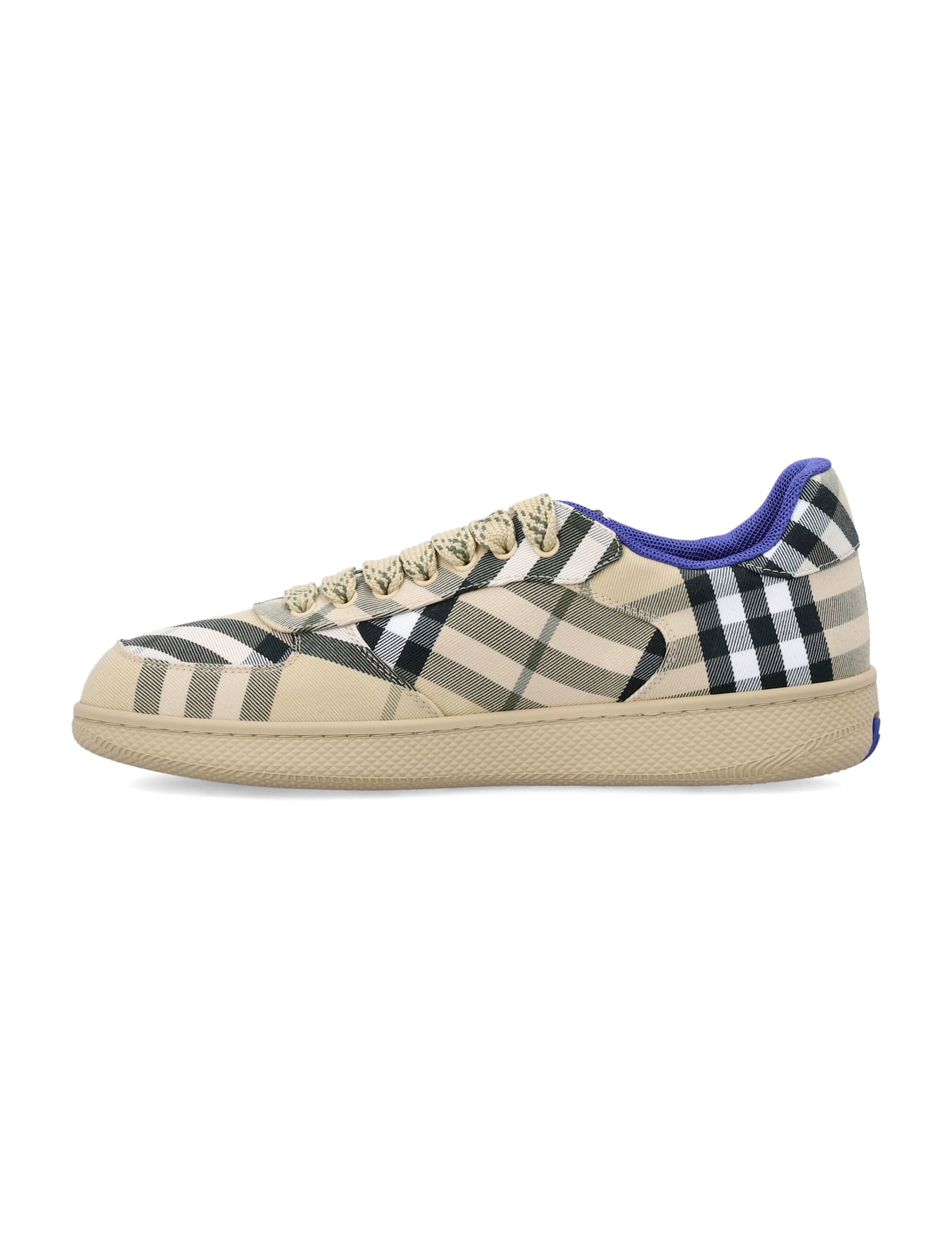 Shop Burberry Terrace Check Sneakers In Grain Ip Check